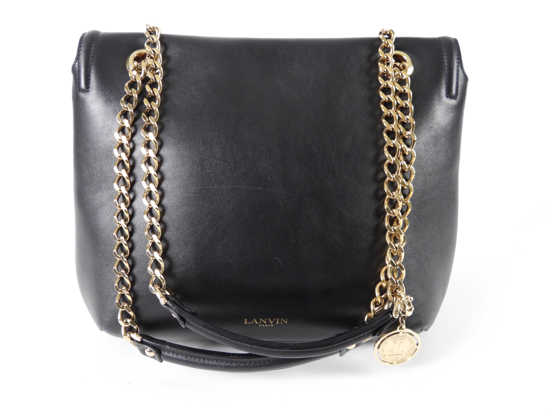 Lanvin Black Leather Happy Bag