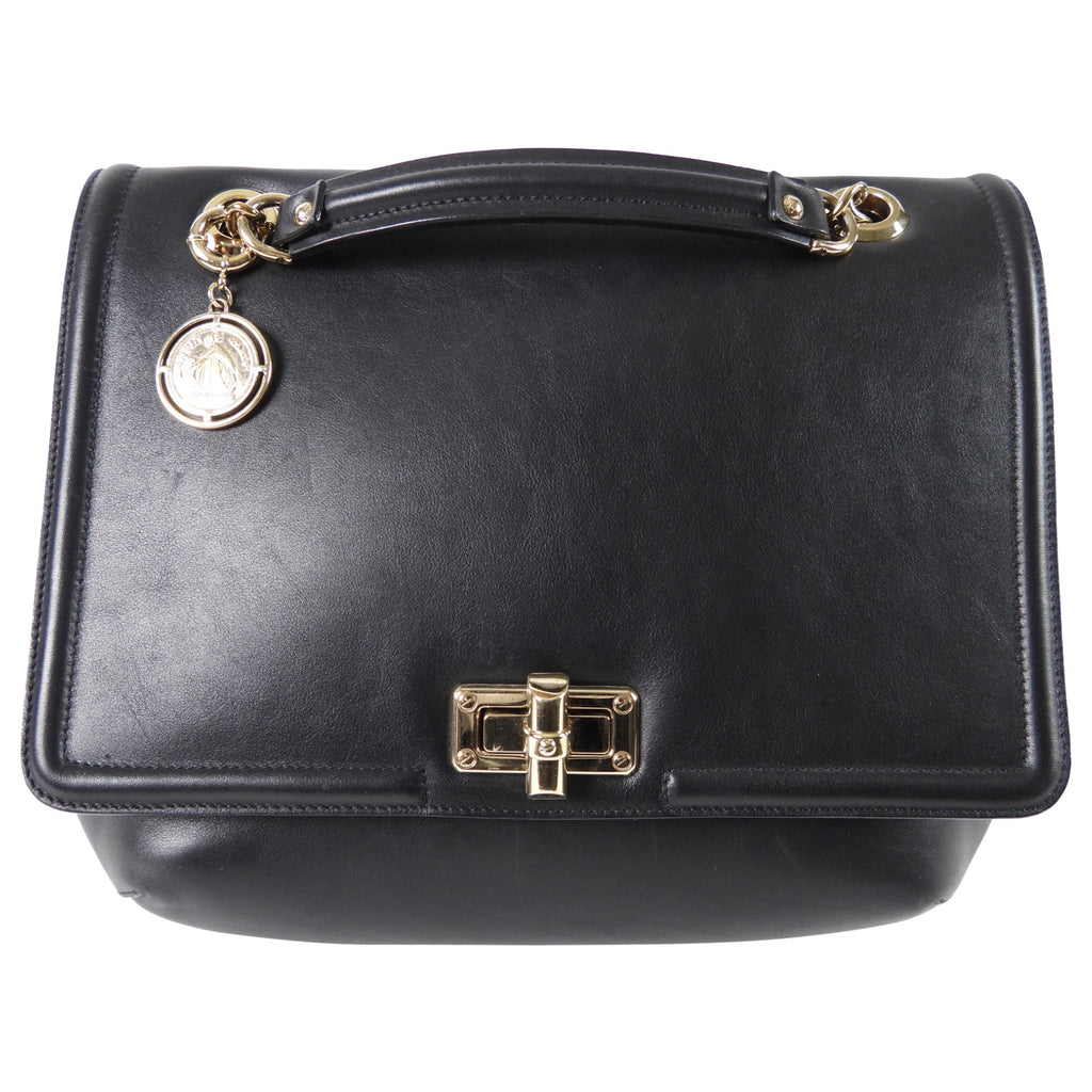 Lanvin Black Leather Happy Bag