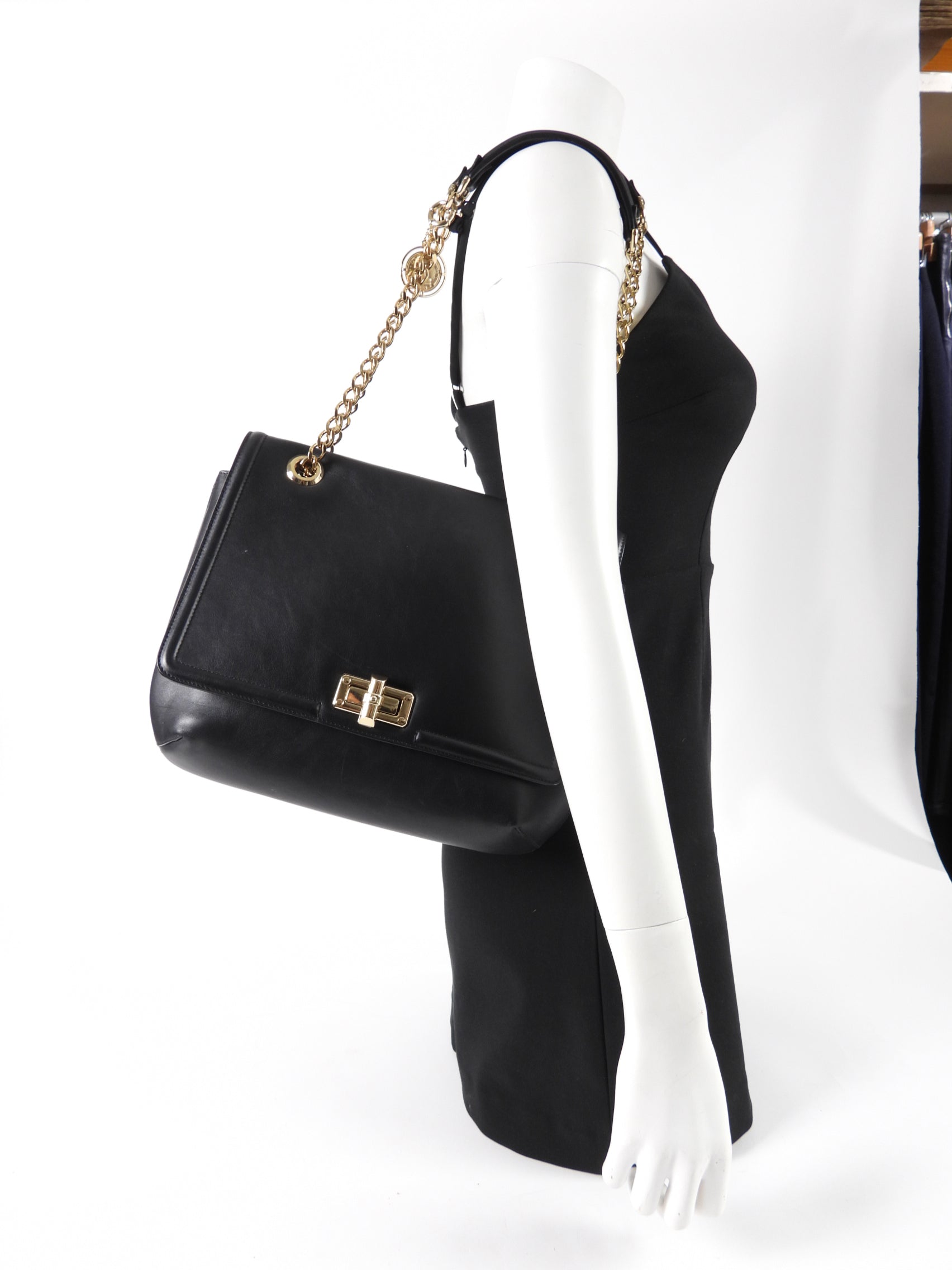 Lanvin Black Leather Happy Bag
