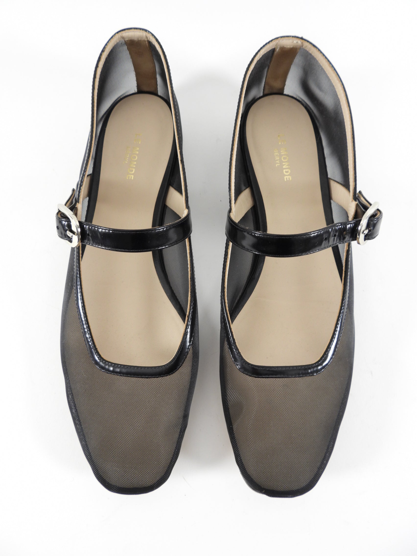 Le Monde Beryl Black Mesh Ballet Flat - 40