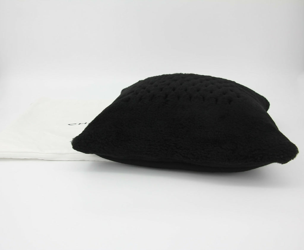 Chanel Coco Mark Cotton Cashmere Black Pillow Cushion