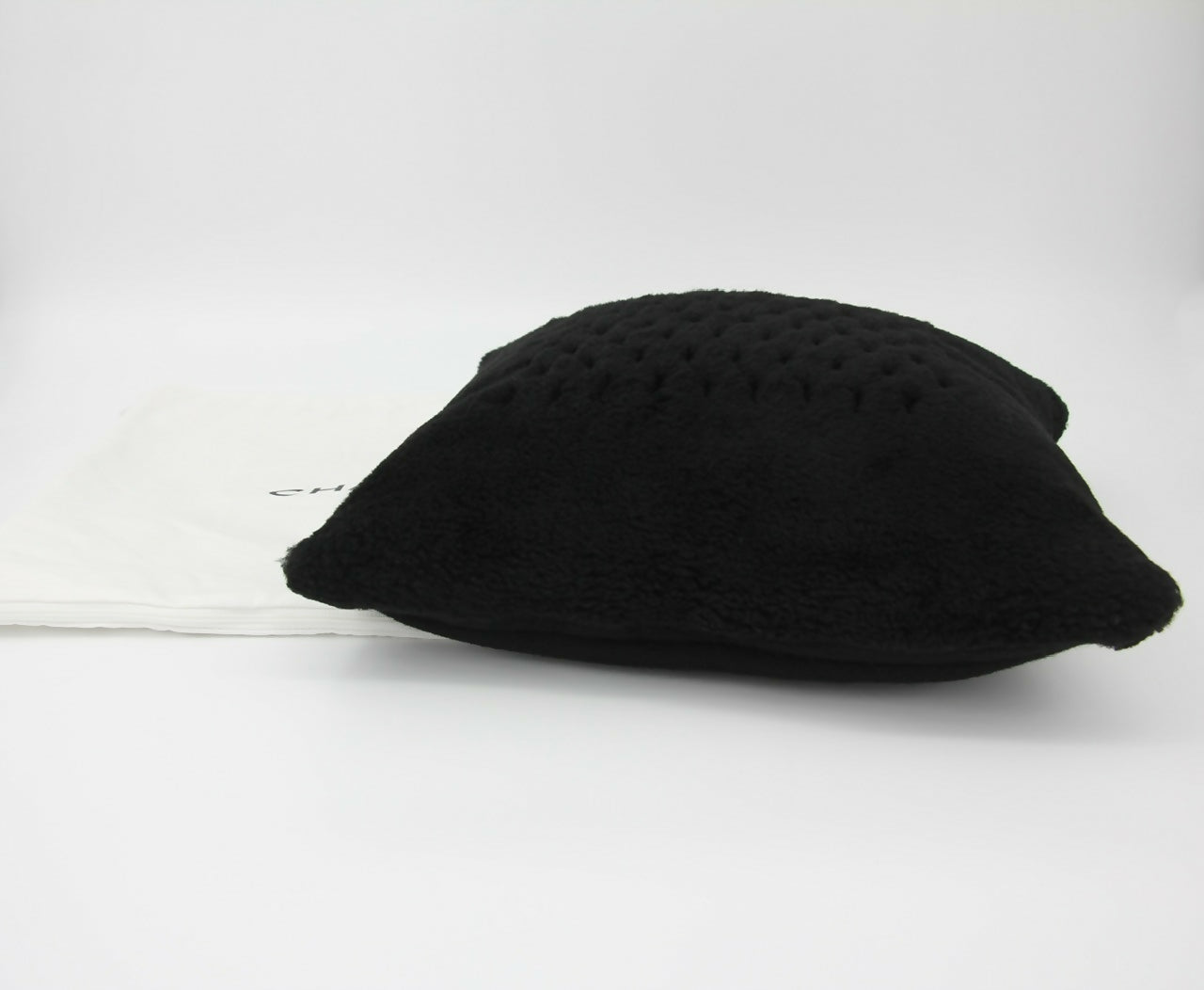 Chanel Coco Mark Cotton Cashmere Black Pillow Cushion