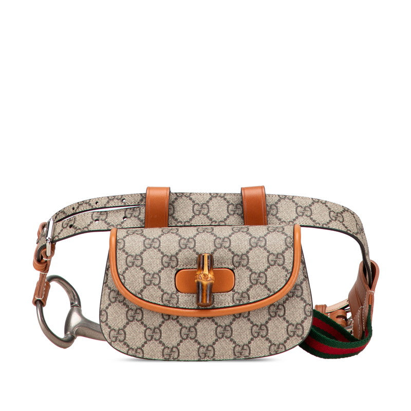 Gucci GG Supreme Bamboo PVC Leather Belt Bag