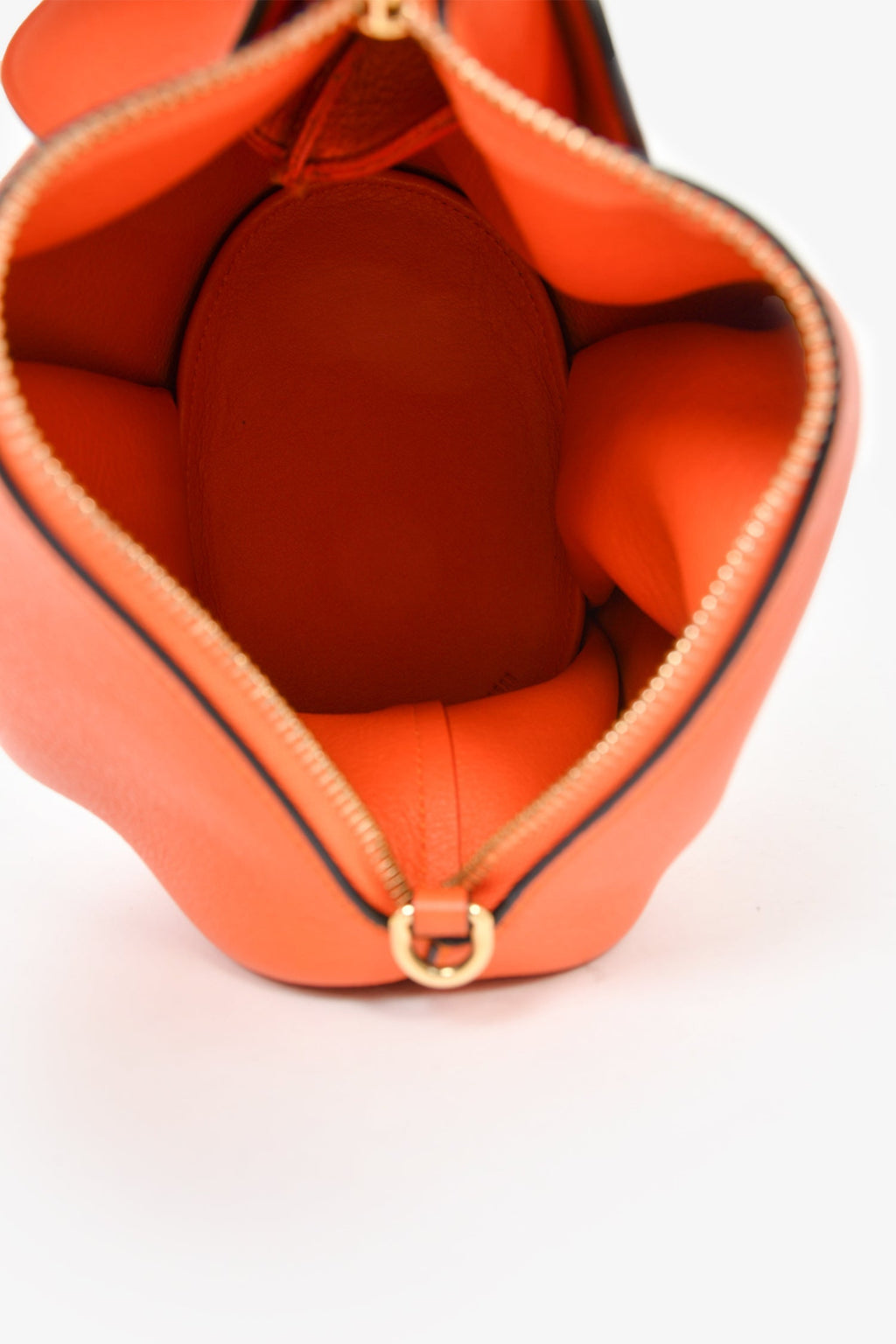 Loewe Orange Leather Elephant Pouch Crossbody Bag