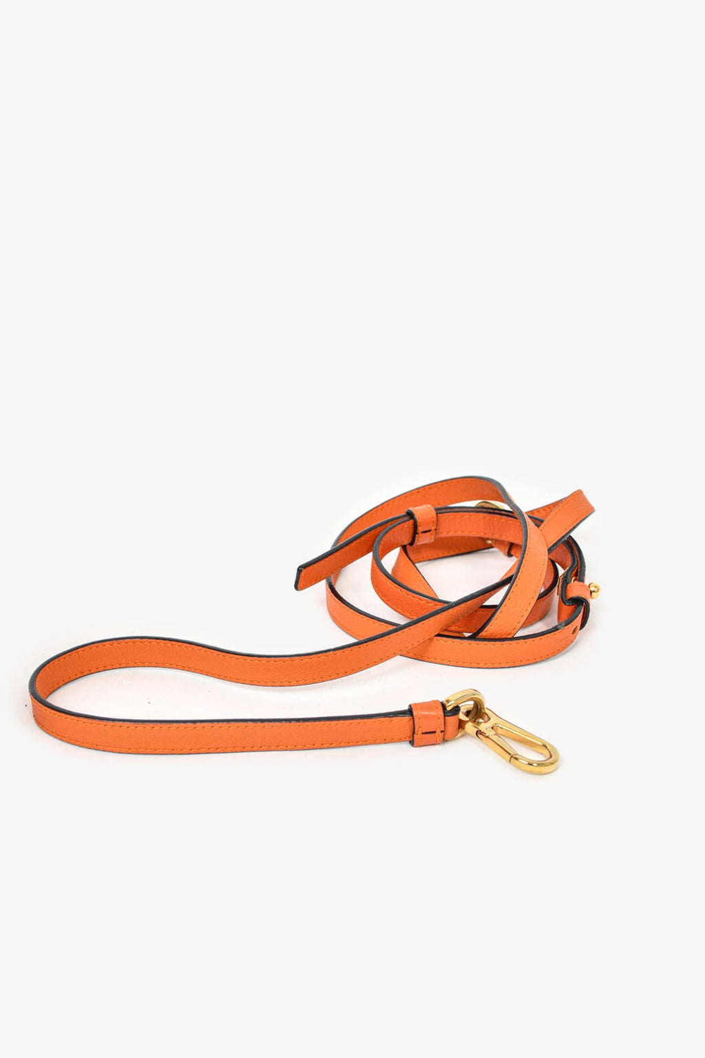 Loewe Orange Leather Elephant Pouch Crossbody Bag