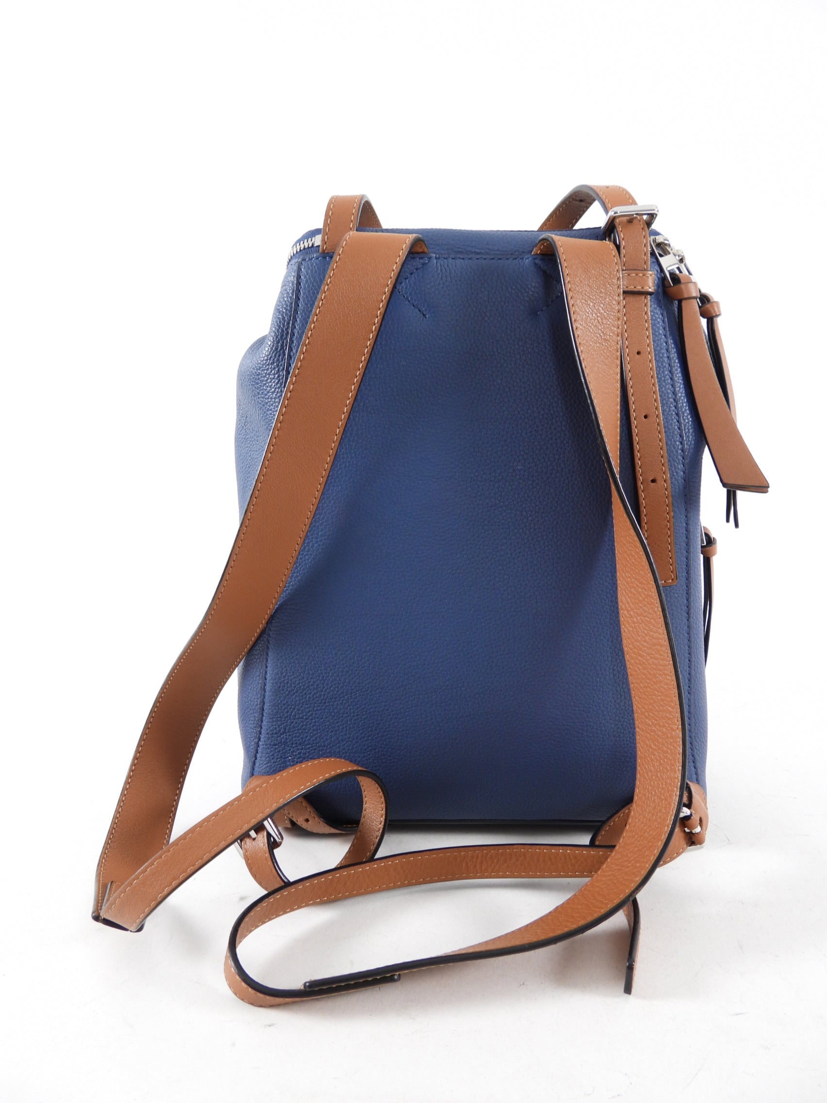 Loewe Blue and Brown Leather Goya Backpack
