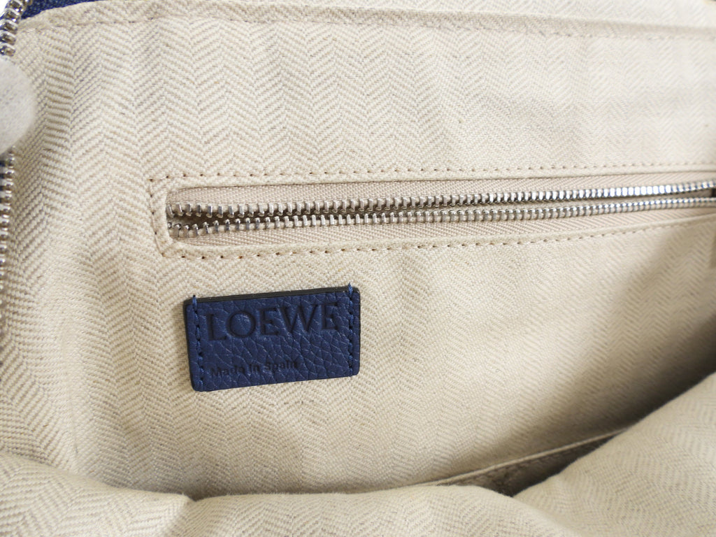 Loewe Blue and Brown Leather Goya Backpack