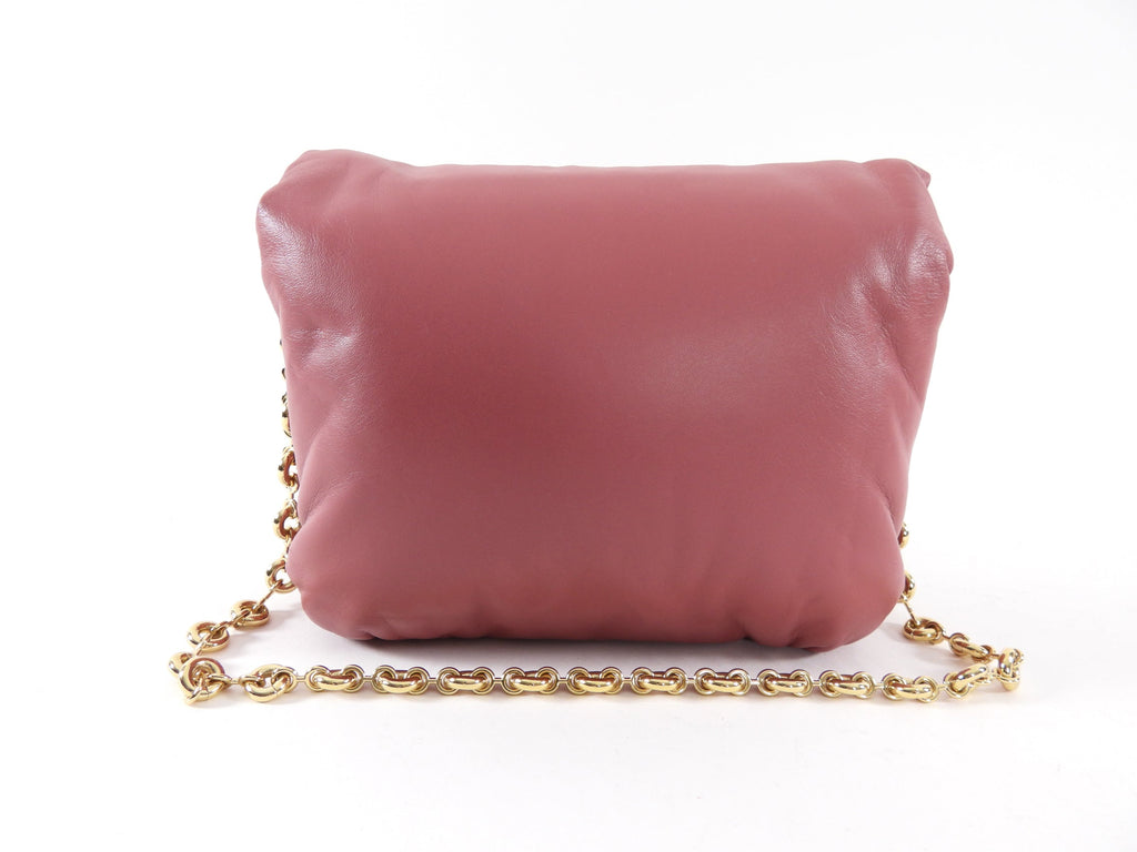 Loewe Pink Quartz Goya Puffer Chain Flap Bag