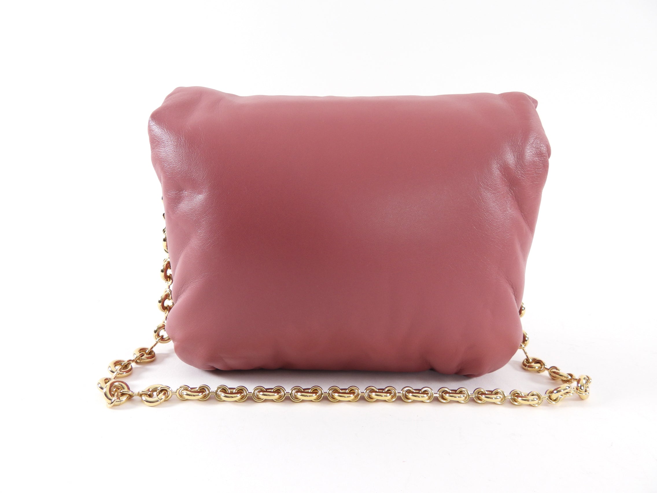 Loewe Pink Quartz Goya Puffer Chain Flap Bag
