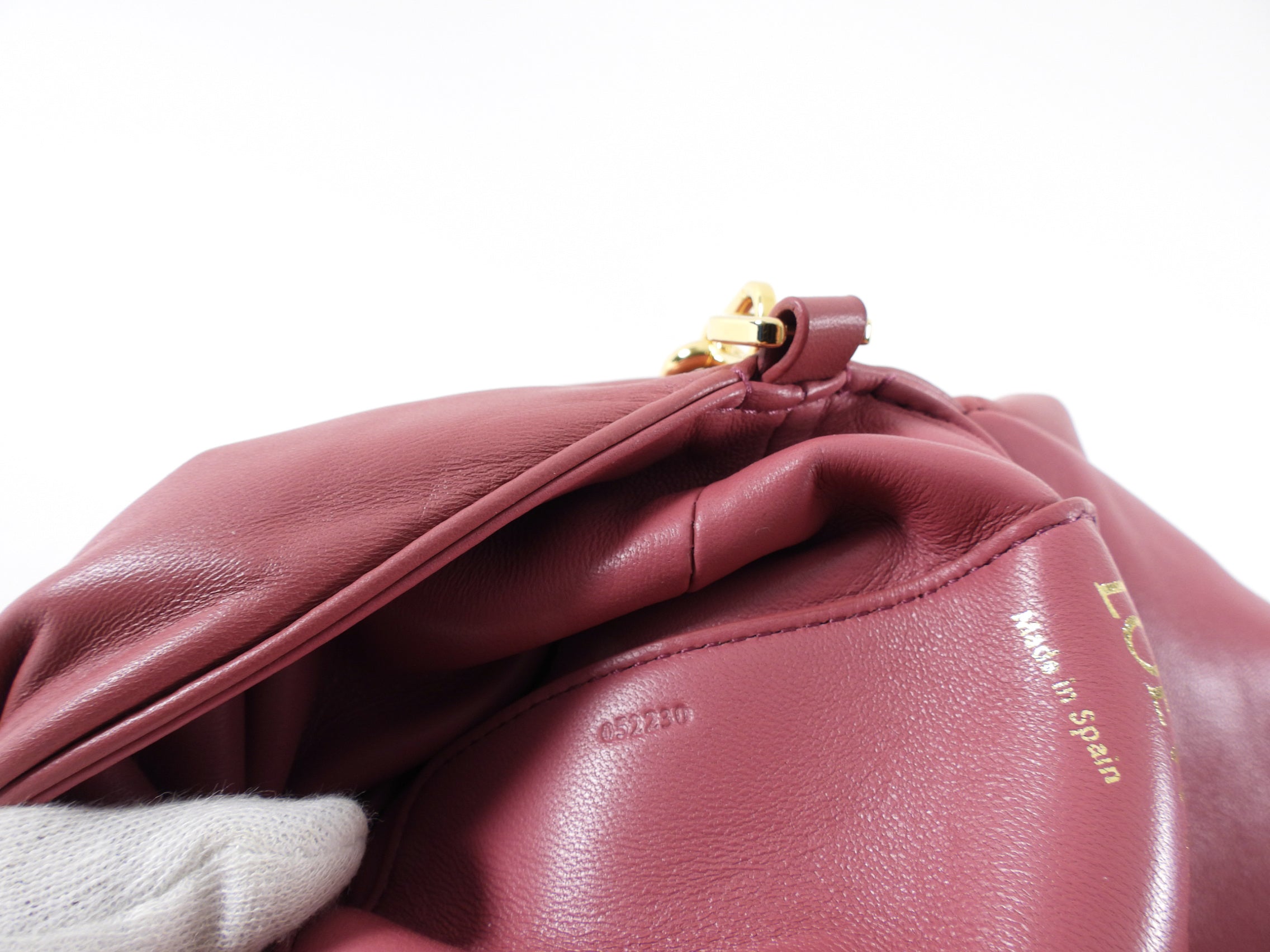 Loewe Pink Quartz Goya Puffer Chain Flap Bag
