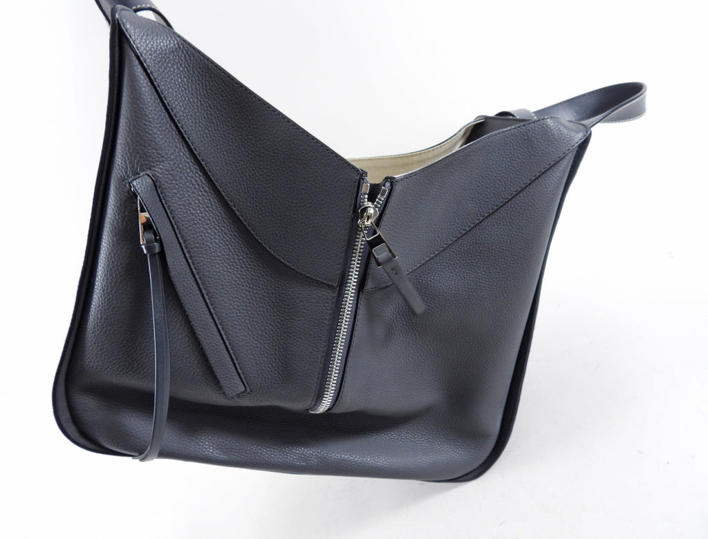 Loewe Grey Leather Hammock Two-Way Bag