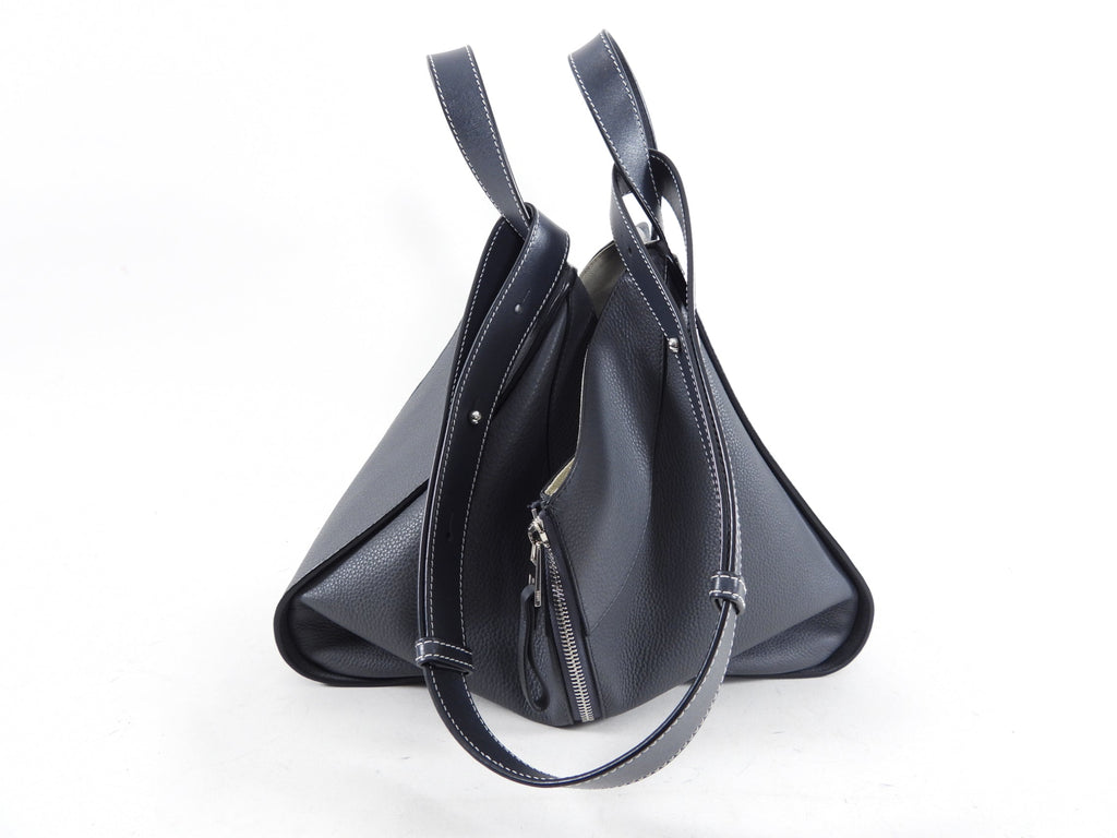 Loewe Grey Leather Hammock Two-Way Bag