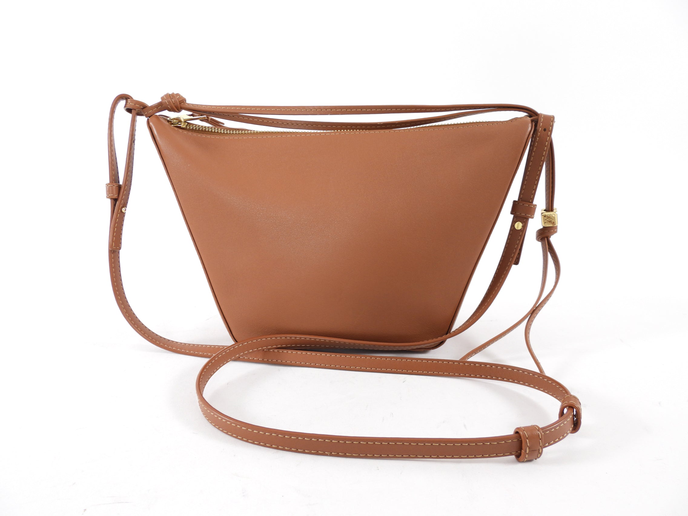 Loewe Tan Leather Mini Hammock Hobo Two Way Bag