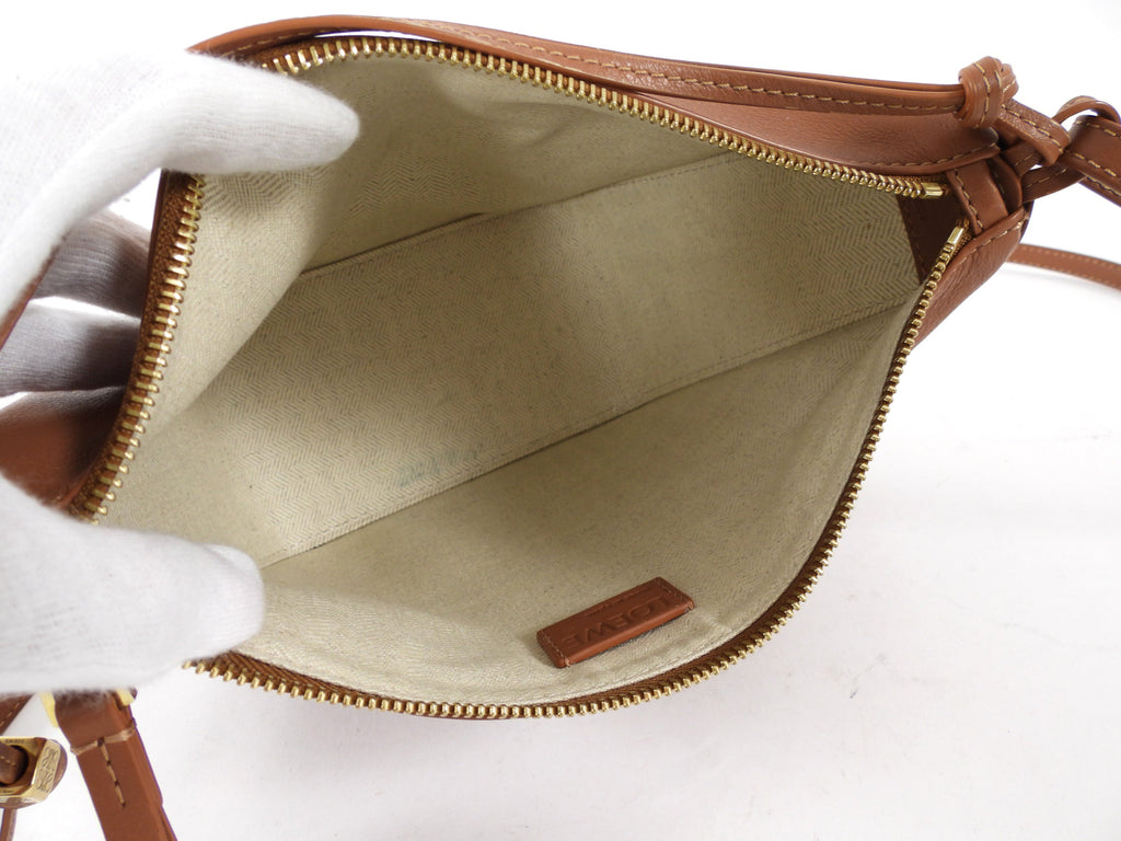 Loewe Tan Leather Mini Hammock Hobo Two Way Bag