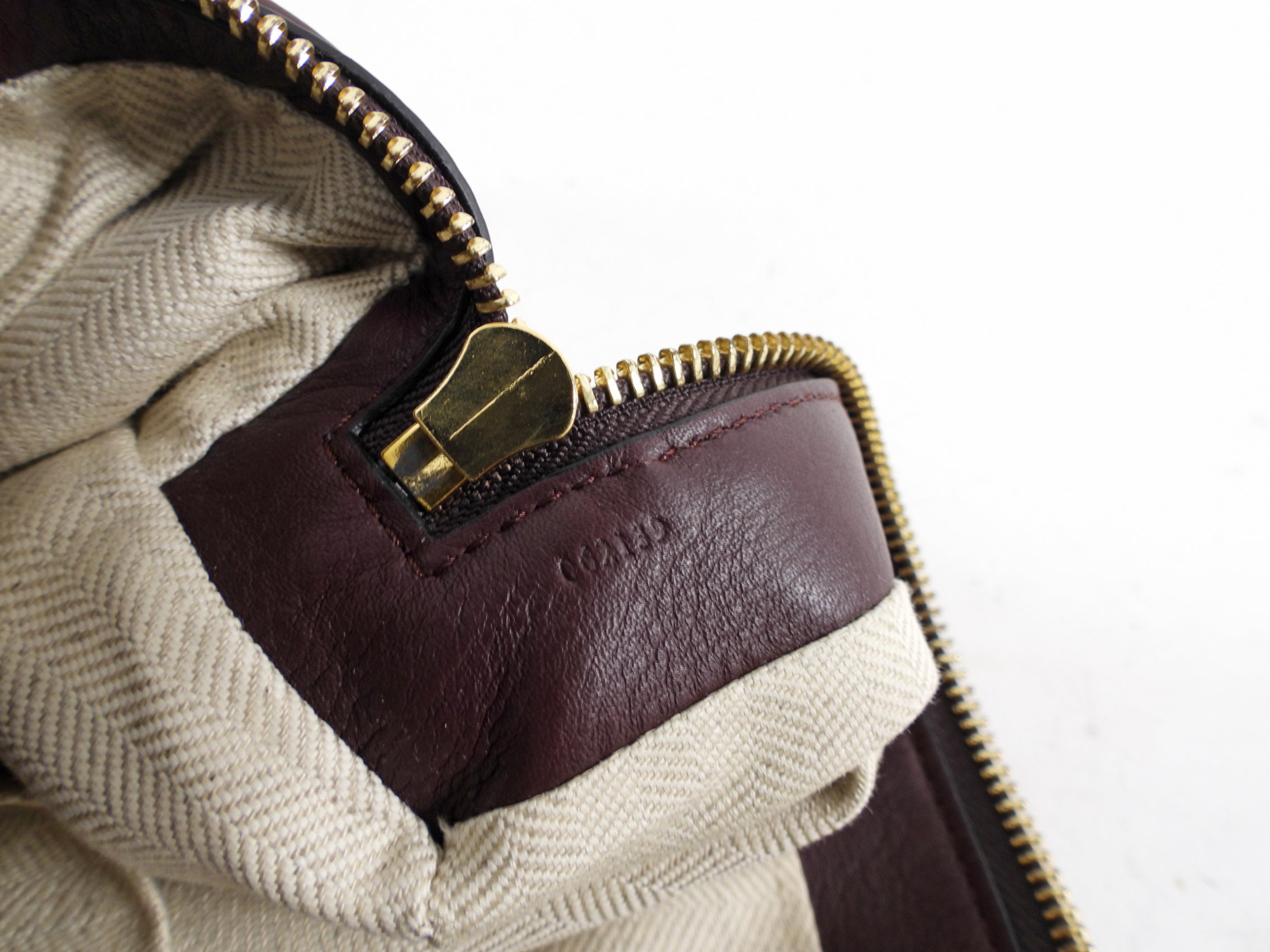 Loewe 2021 Bordeaux Leather Puzzle Shoulder Bag
