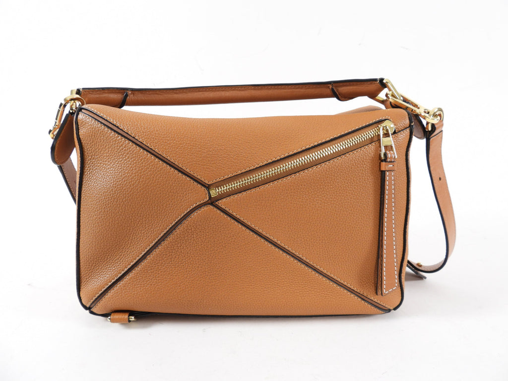 Loewe Tan Leather Medium Puzzle Bag