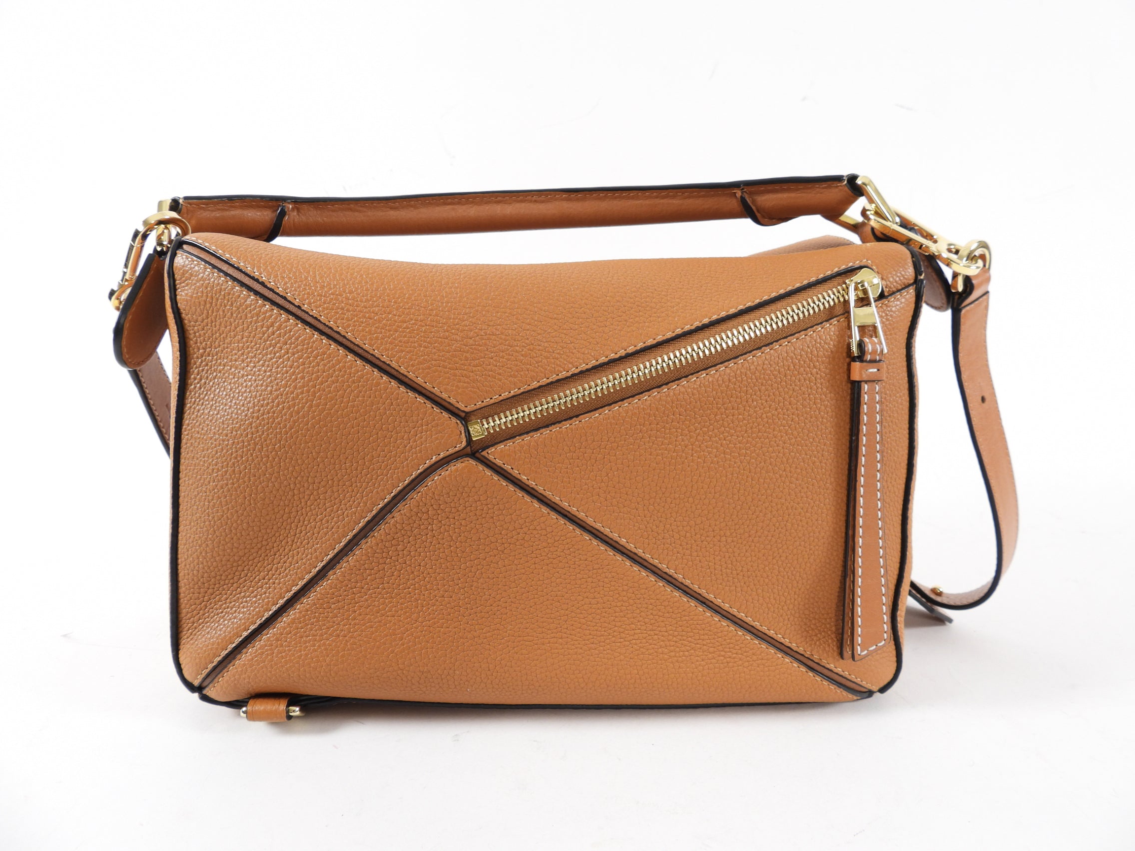 Loewe Tan Leather Medium Puzzle Bag