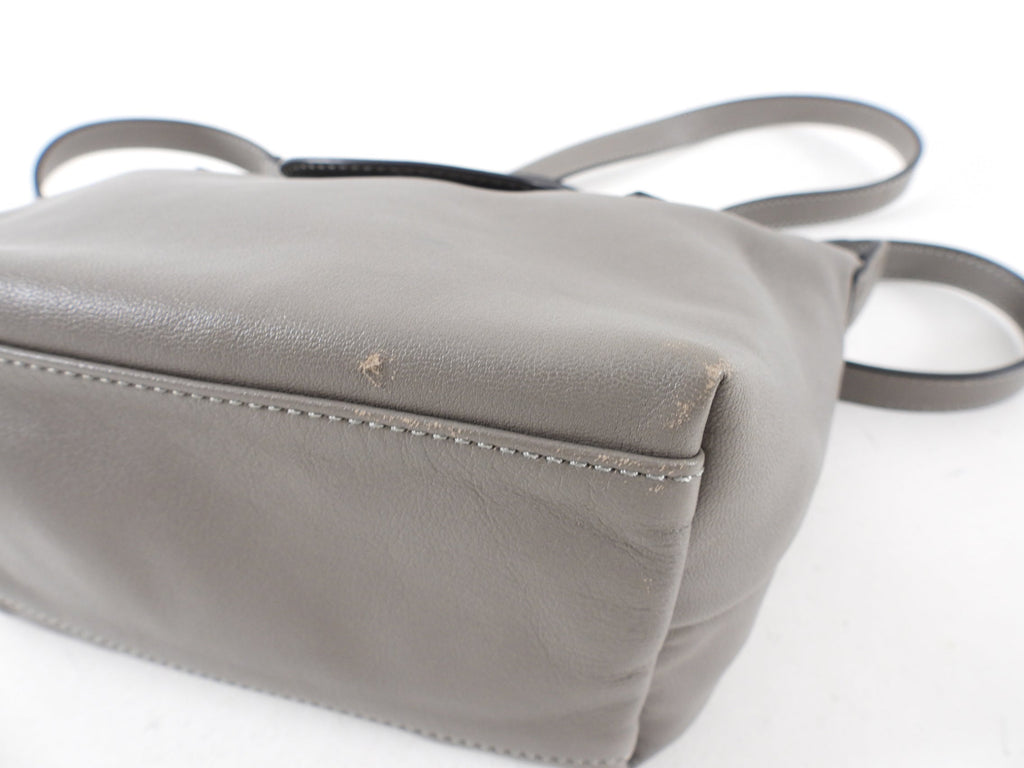 Longchamp Le Pliage Grey Leather Xtra XS Crossbody Bag