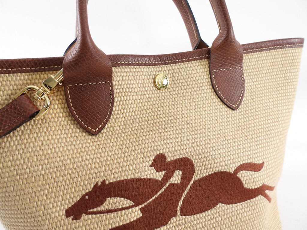 Longchamp Saint Tropez XS Brown Leather / Natural Bag