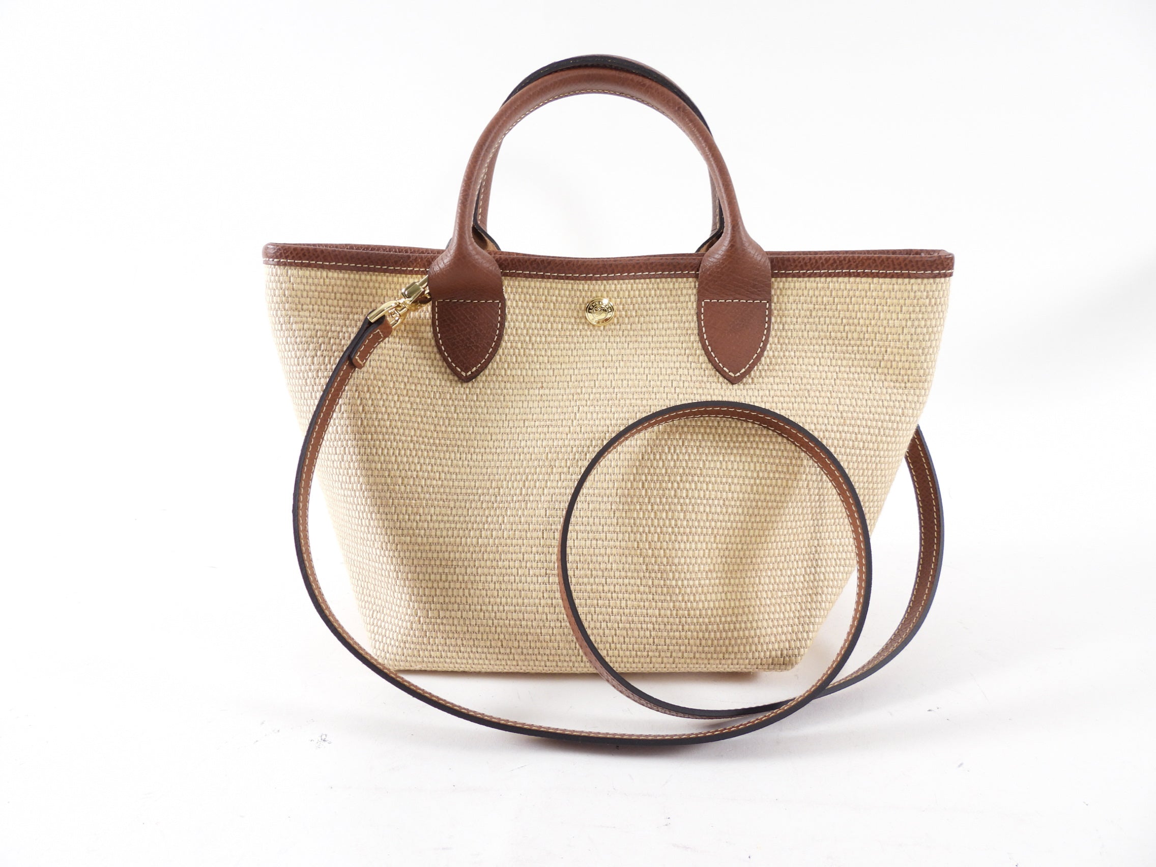 Longchamp Saint Tropez XS Brown Leather / Natural Bag