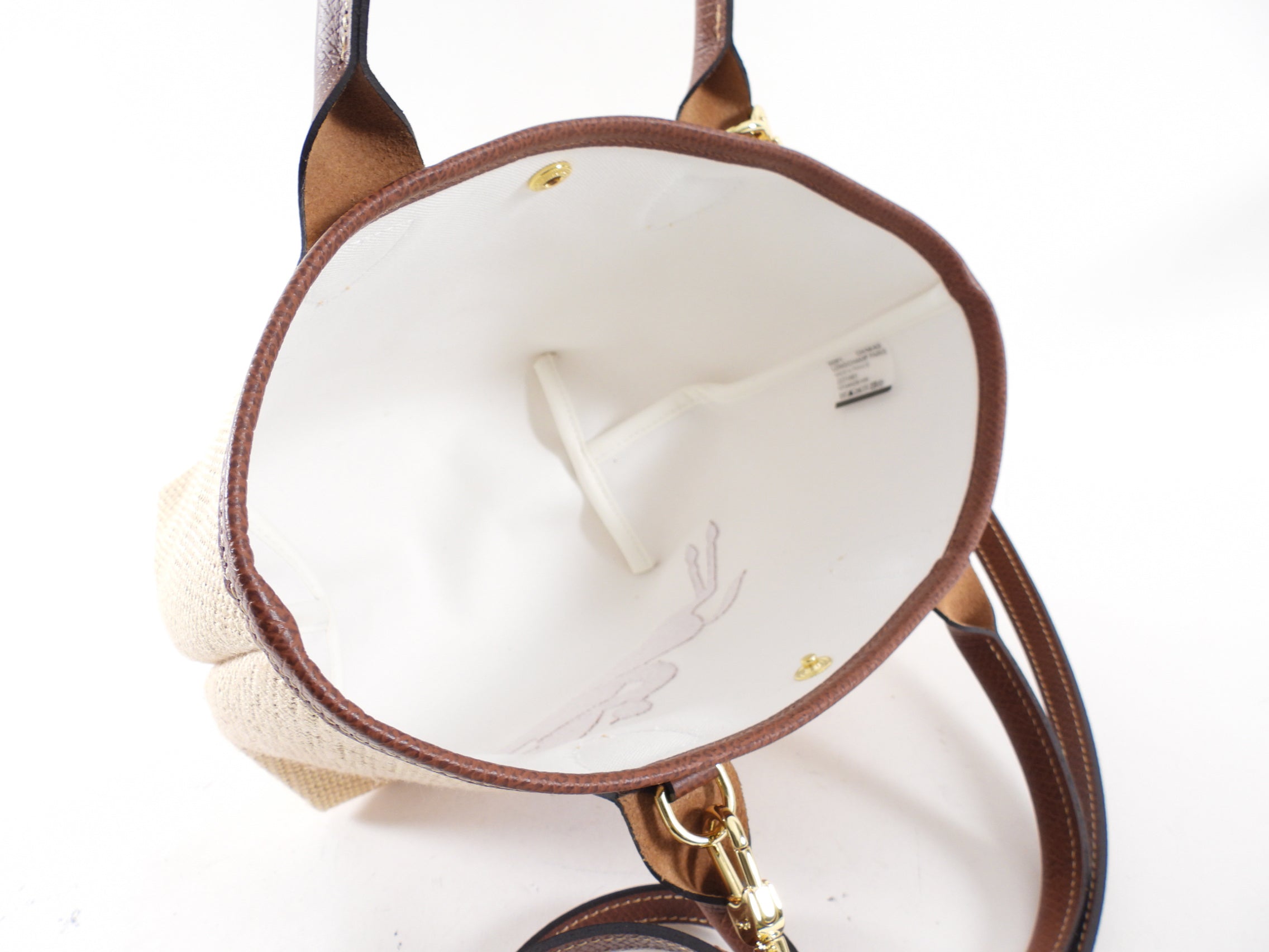 Longchamp Saint Tropez XS Brown Leather / Natural Bag