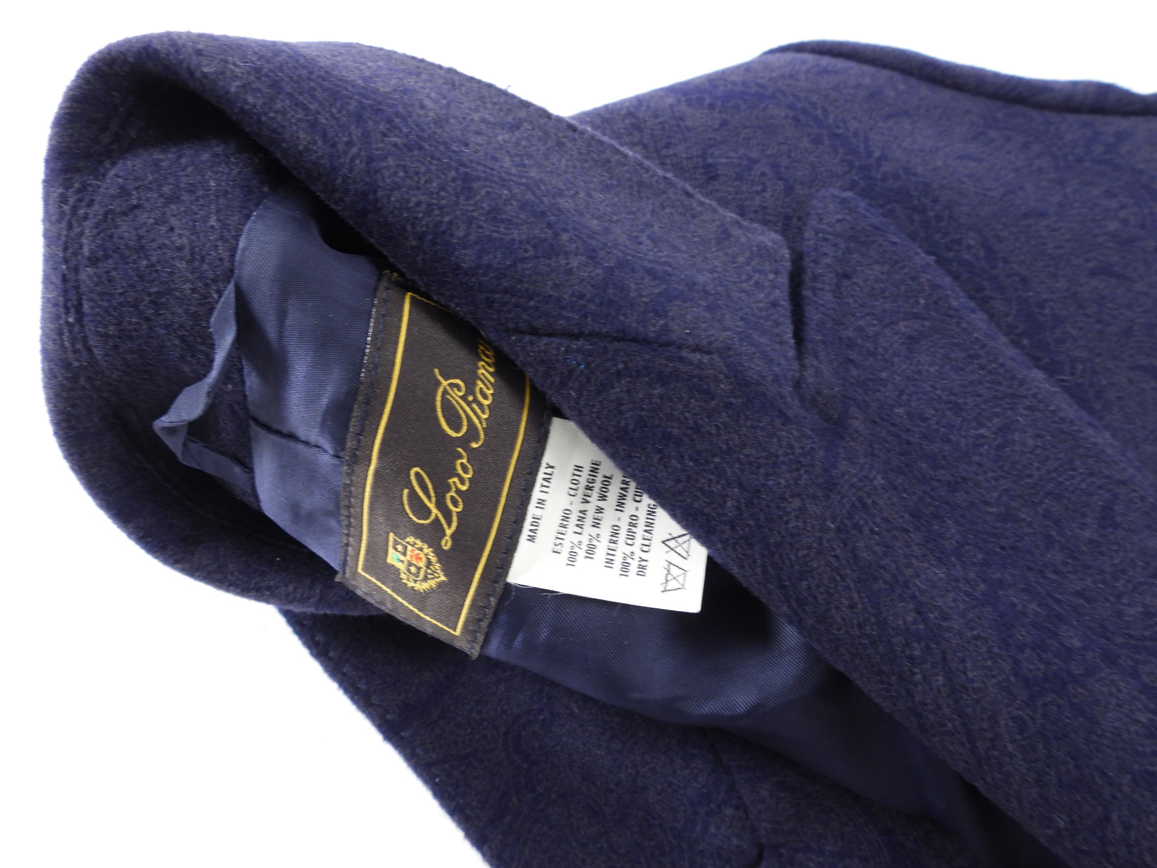 Loro Piana Indigo Paisley Wool Coat - IT44 / USA 8