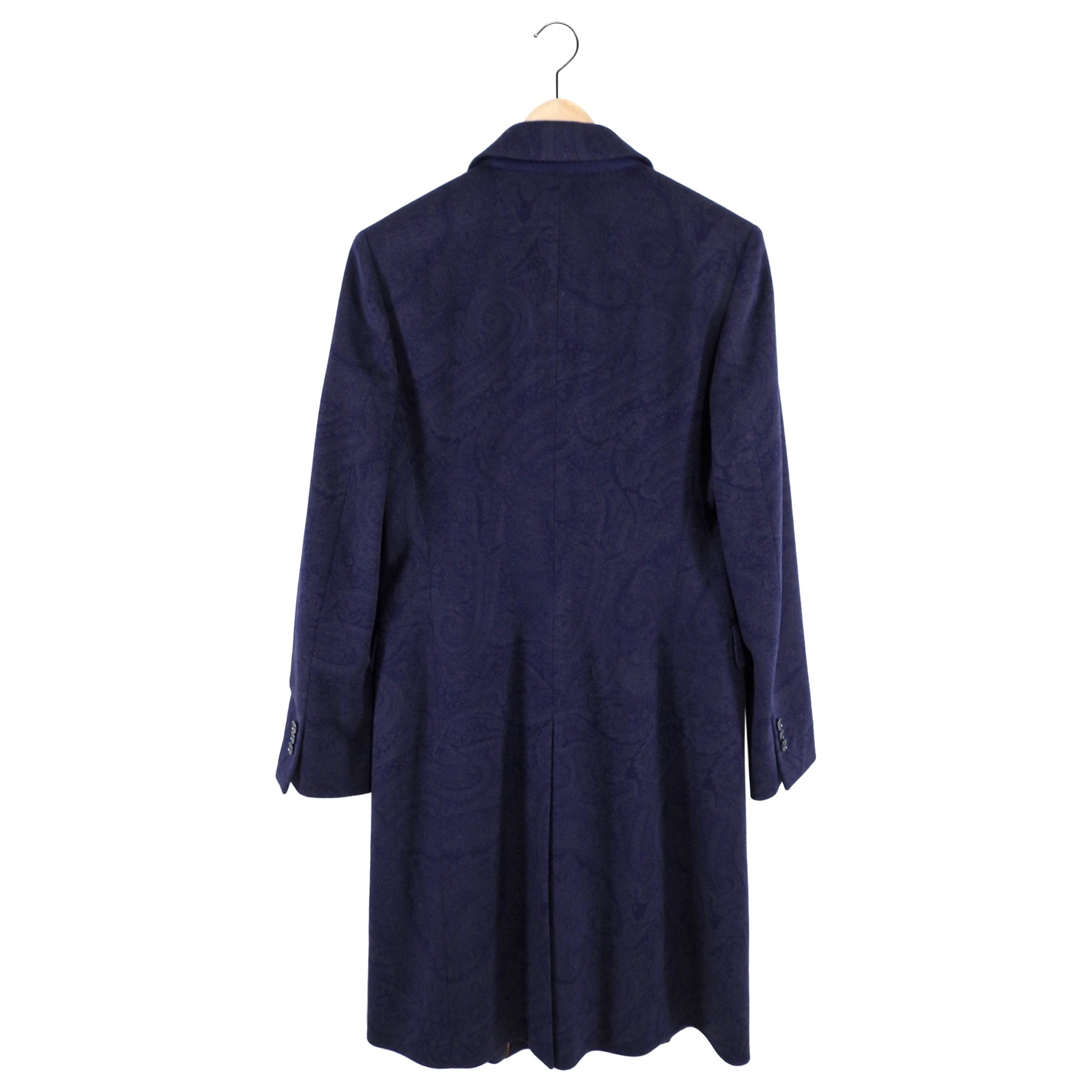 Loro Piana Indigo Paisley Wool Coat - IT44 / USA 8