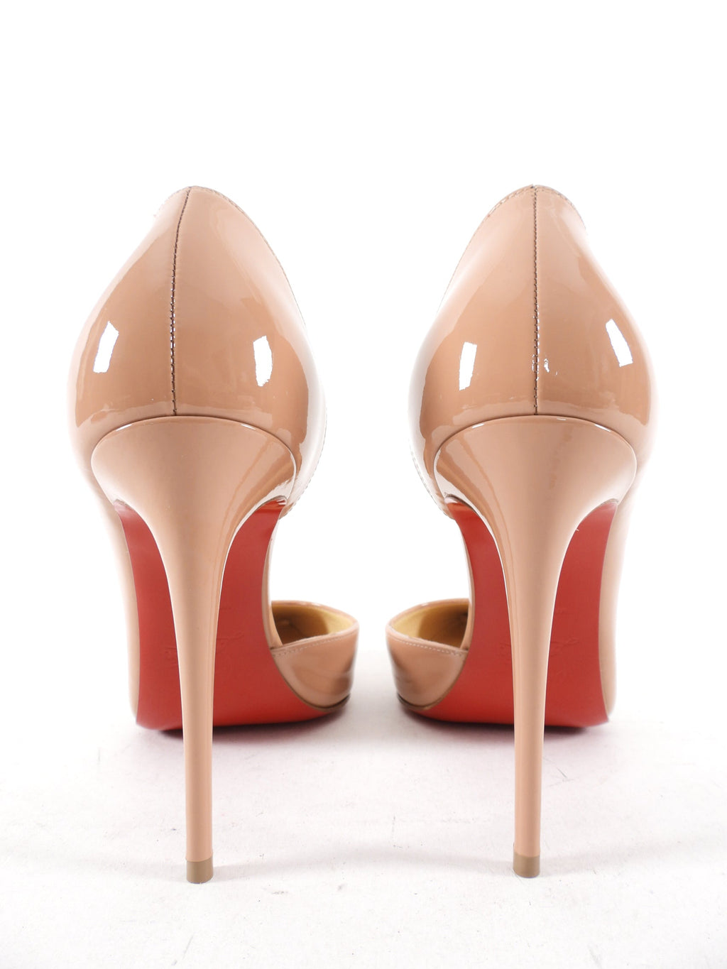 Christian Louboutin Iriza Nude Patent 100 Pumps - 37.5