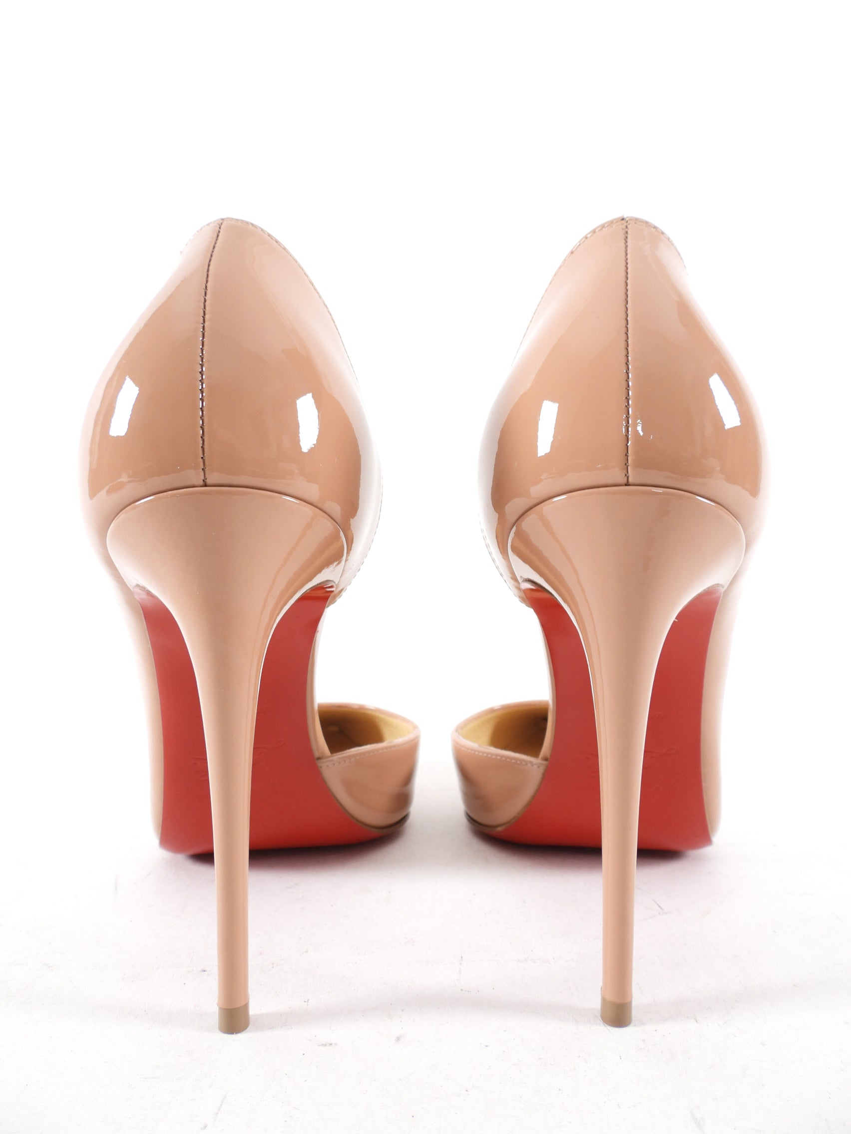 Christian Louboutin Iriza Nude Patent 100 Pumps - 37.5
