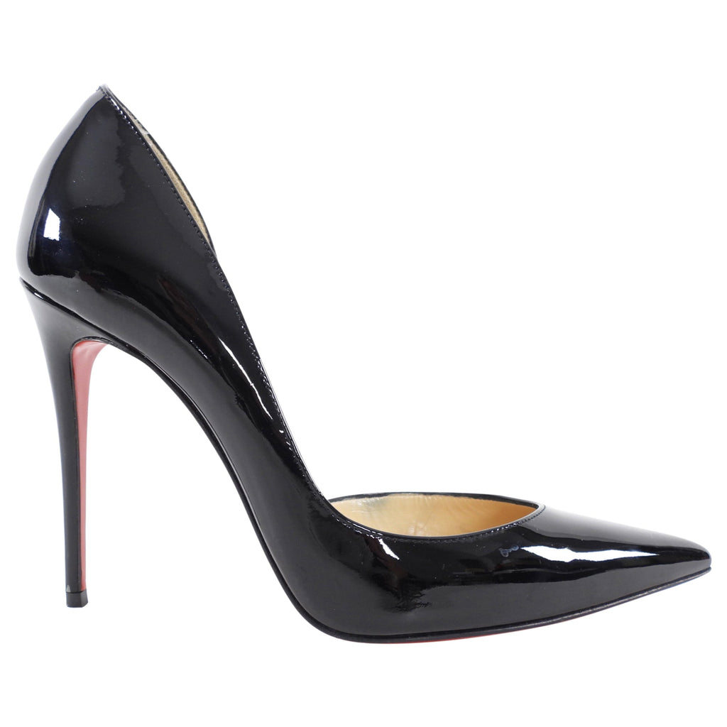Christian Louboutin Iriza Black Patent 100 Pumps - EU 37.5