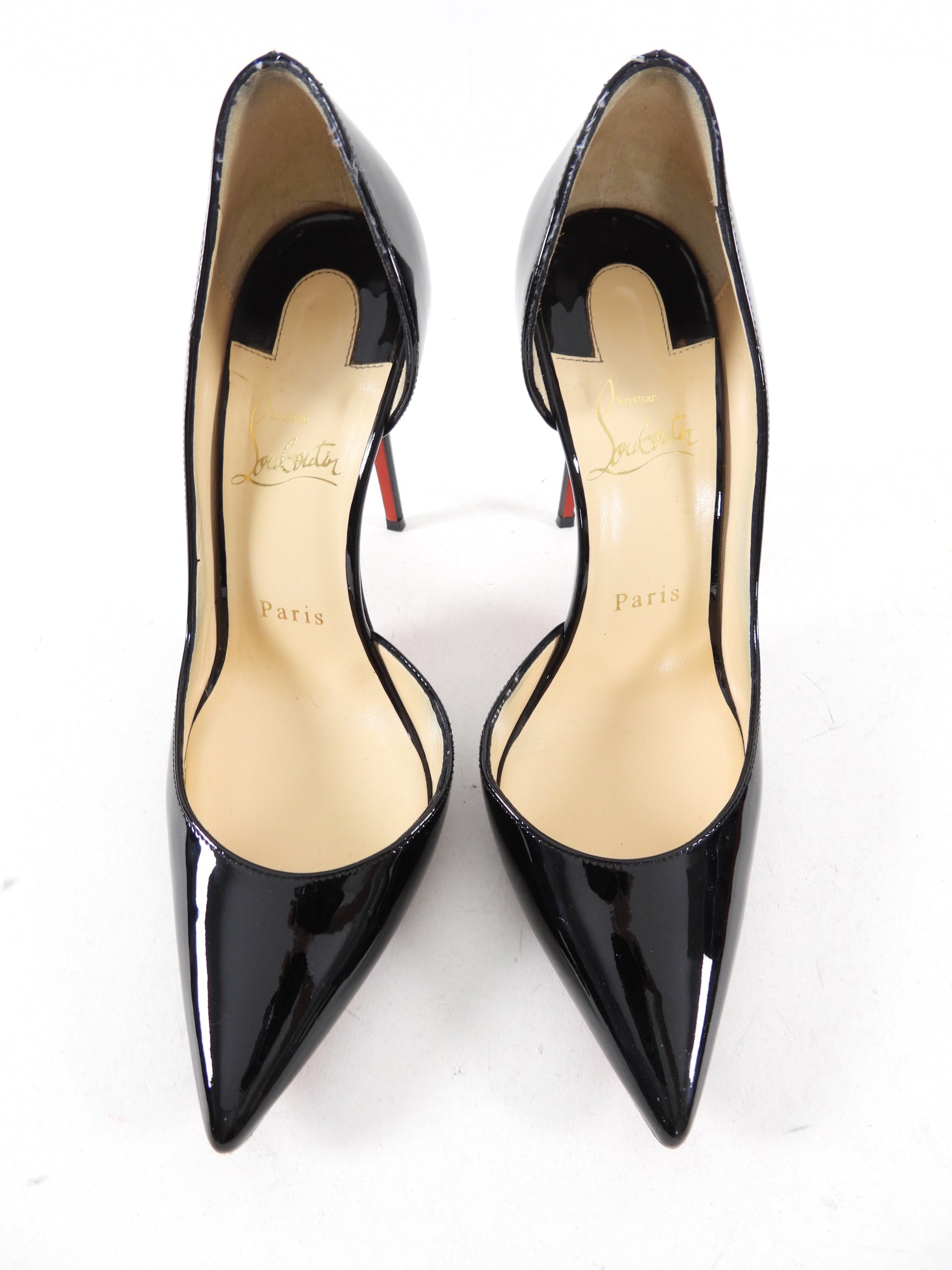 Christian Louboutin Iriza Black Patent 100 Pumps - EU 37.5