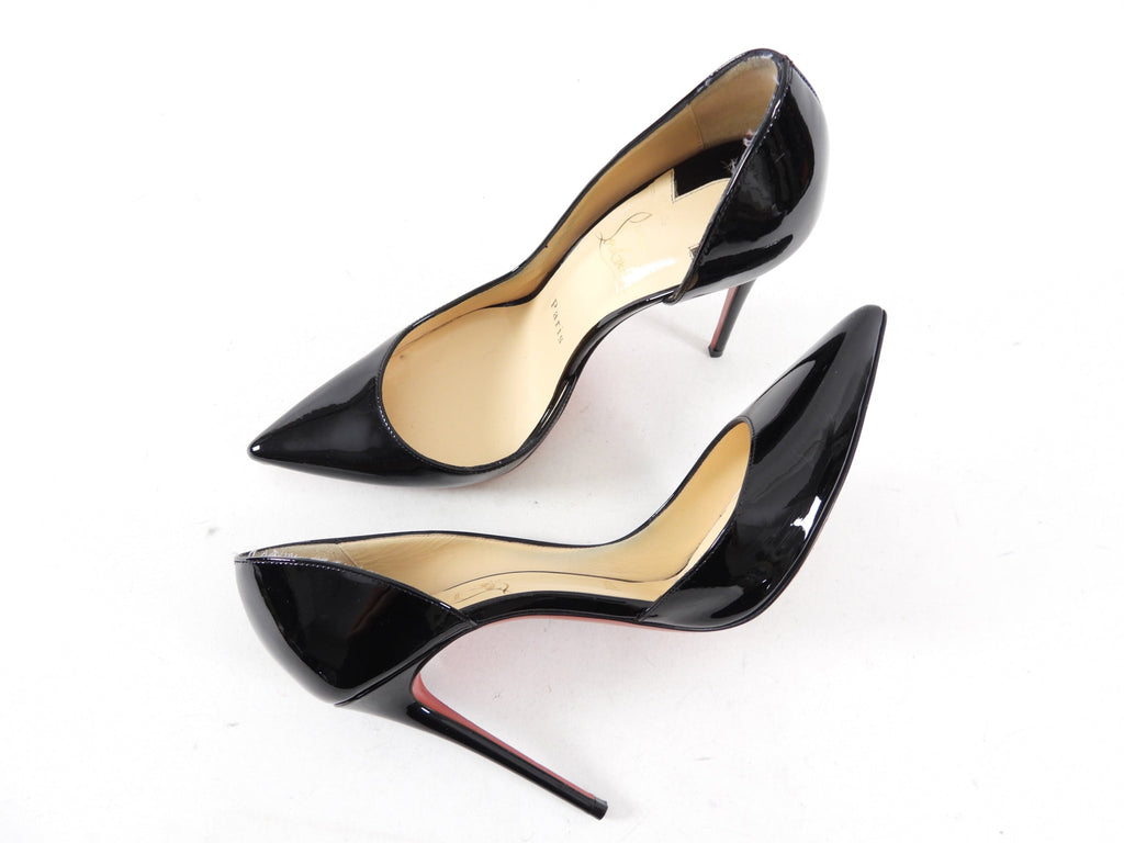 Christian Louboutin Iriza Black Patent 100 Pumps - EU 37.5