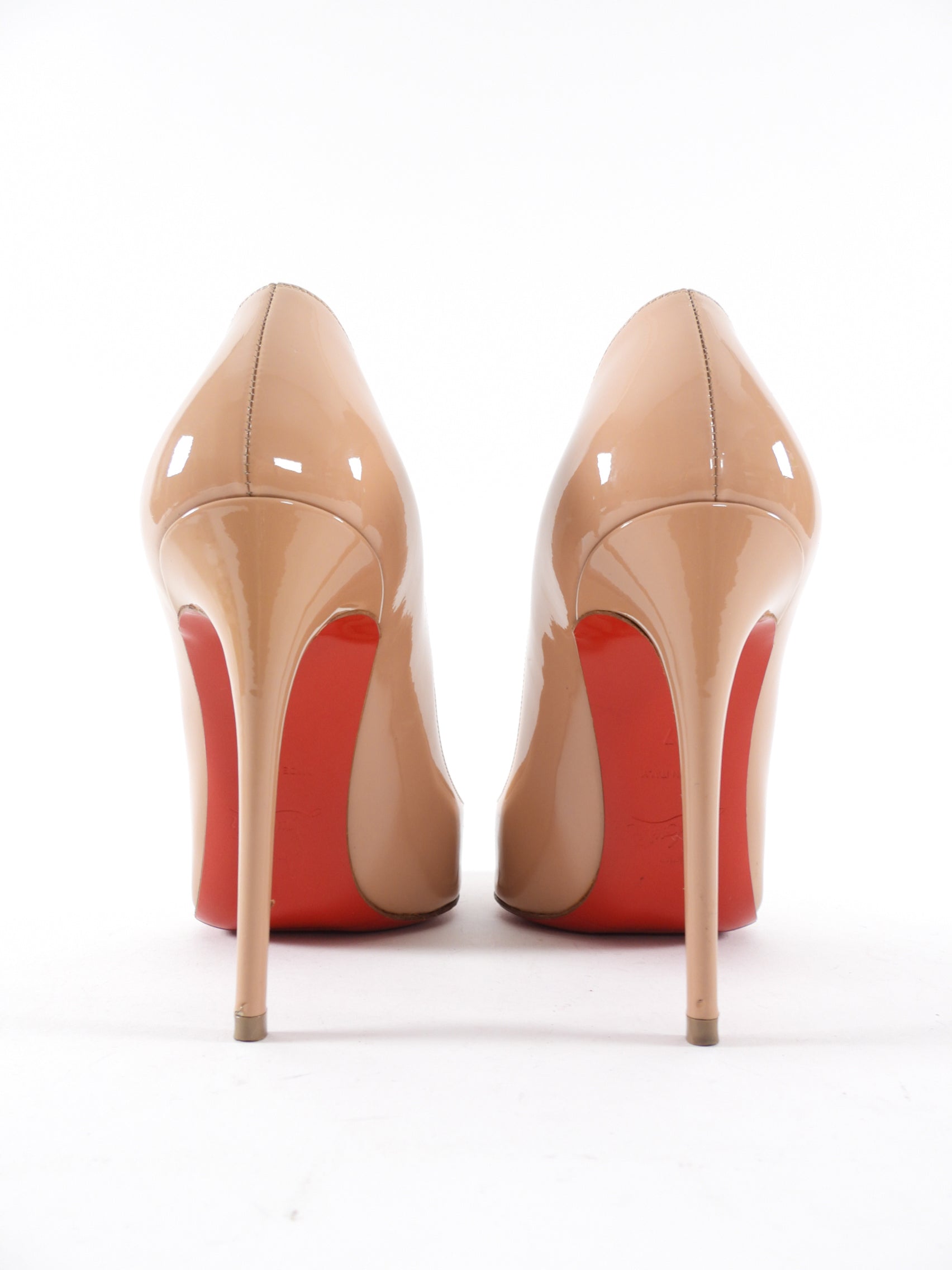 Christian Louboutin Nude Patent So Kate 100 Pumps - 37