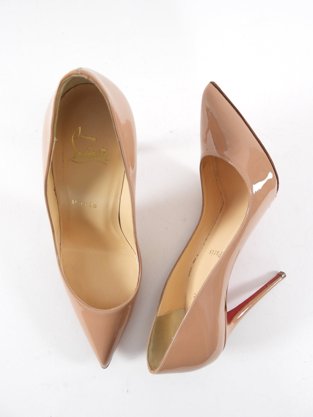 Christian Louboutin Nude Patent So Kate 100 Pumps - 37
