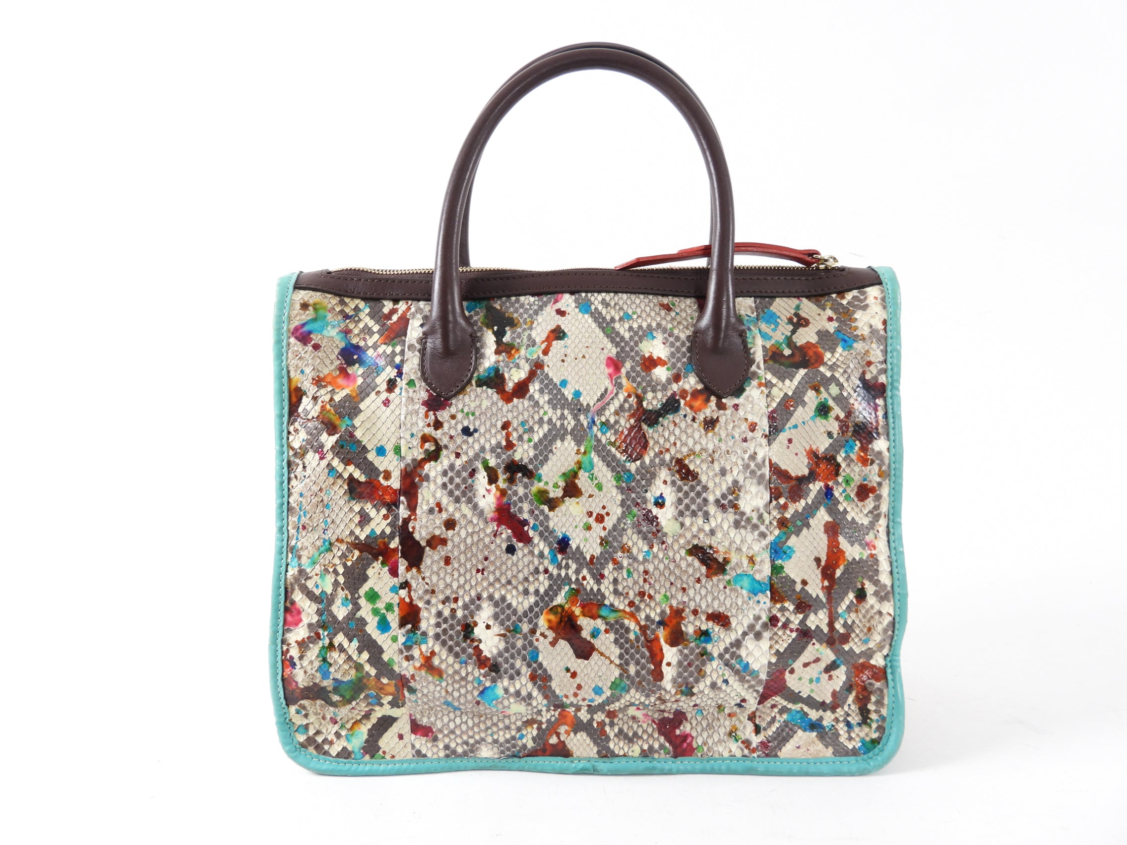 Christian Louboutin Multi Color Python Two-Way Tote Bag
