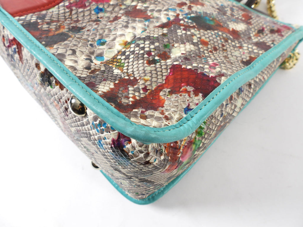 Christian Louboutin Multi Color Python Two-Way Tote Bag