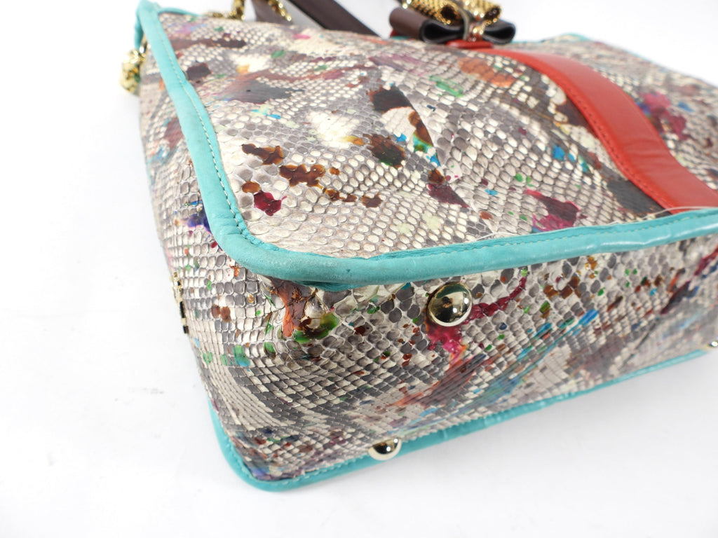 Christian Louboutin Multi Color Python Two-Way Tote Bag