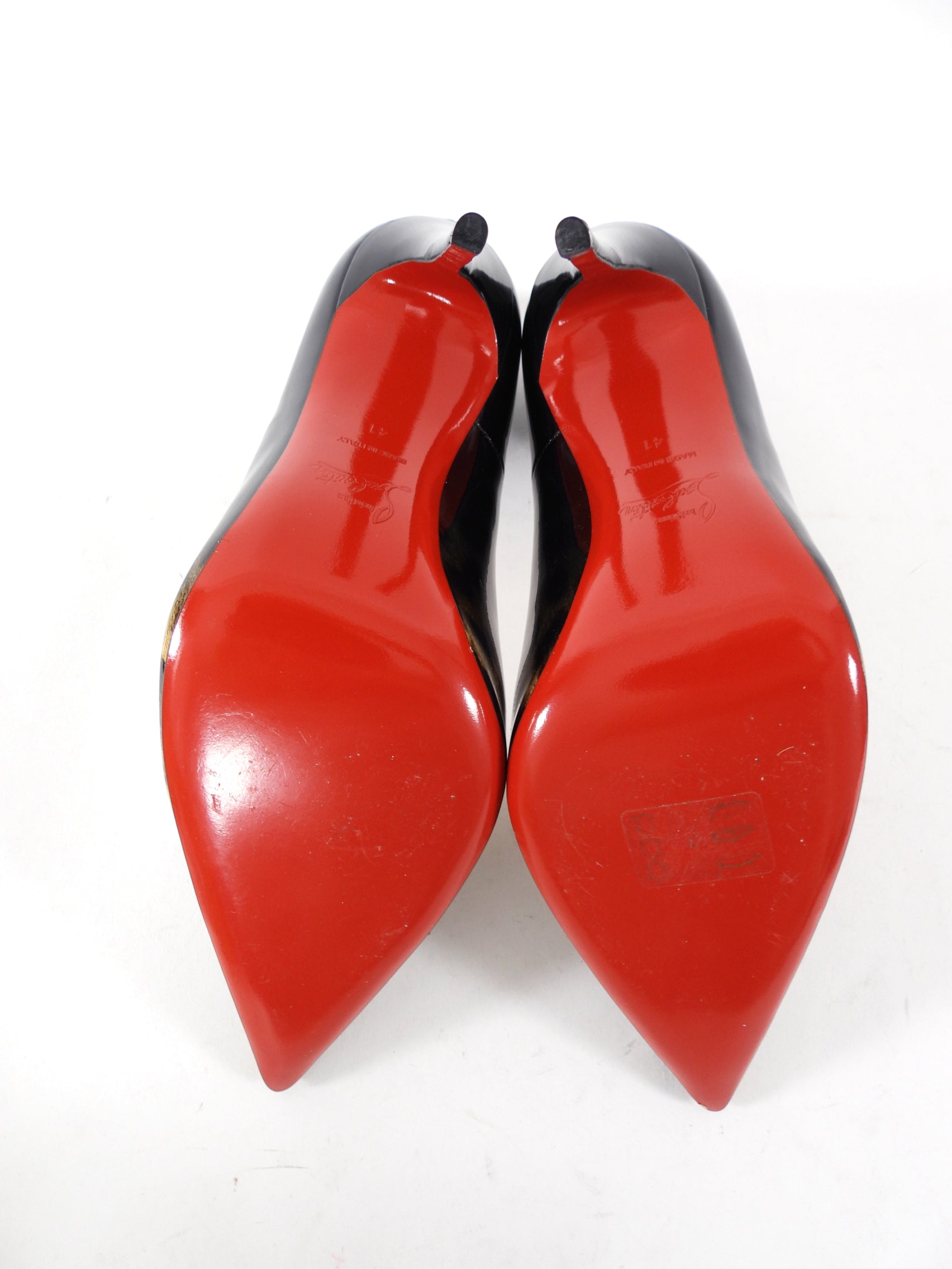Christian Louboutin So Kate 120 Black Leopard Ombre Pumps - 41