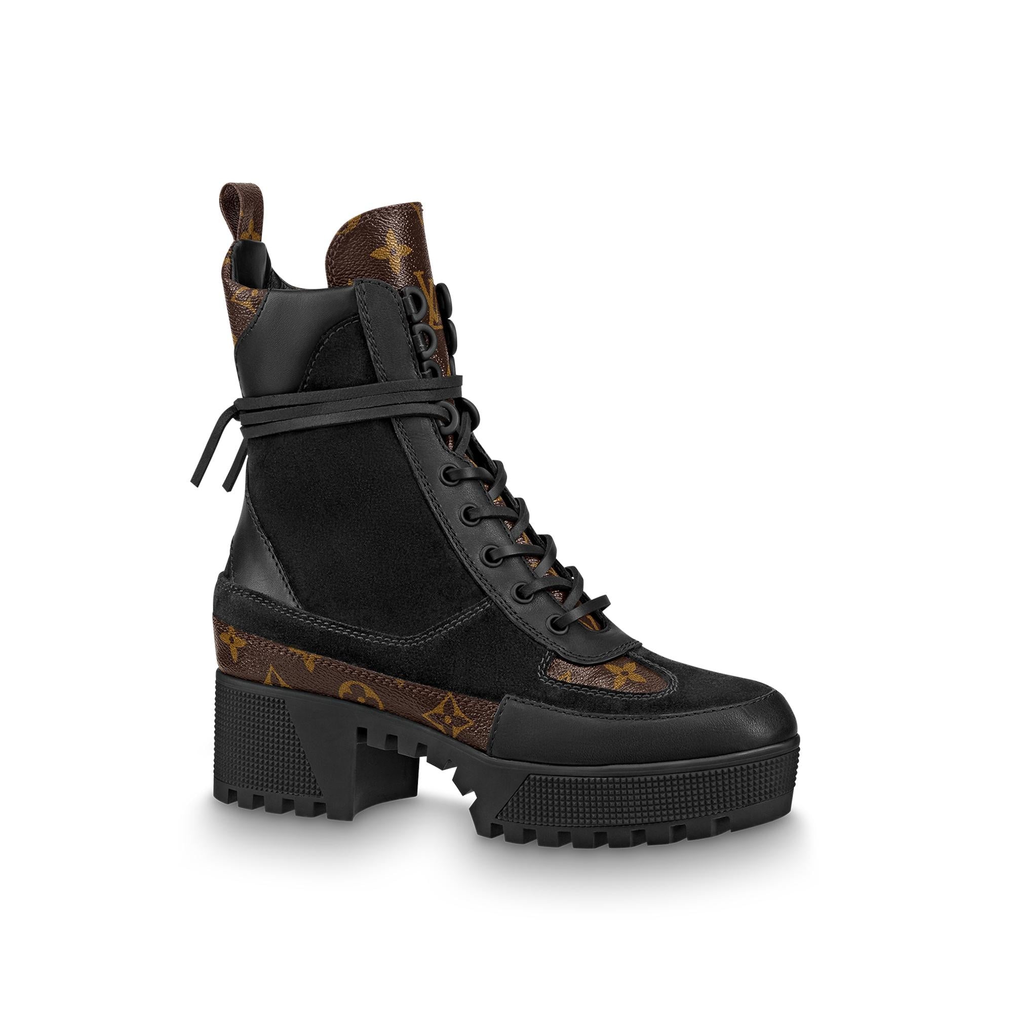 LOUIS VUITTON MONOGRAM SUEDE CALFSKIN LAUREATE DESERT BOOTS