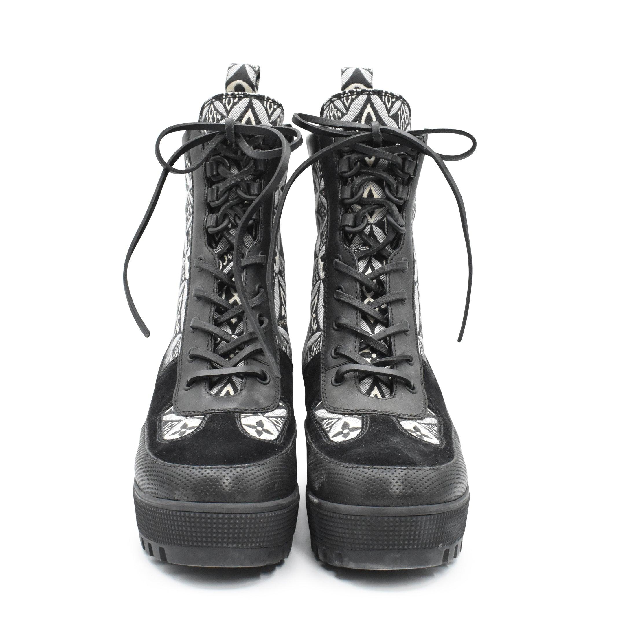 Louis Vuitton 'Laureate Desert Platform' Boots - Women's 38.5