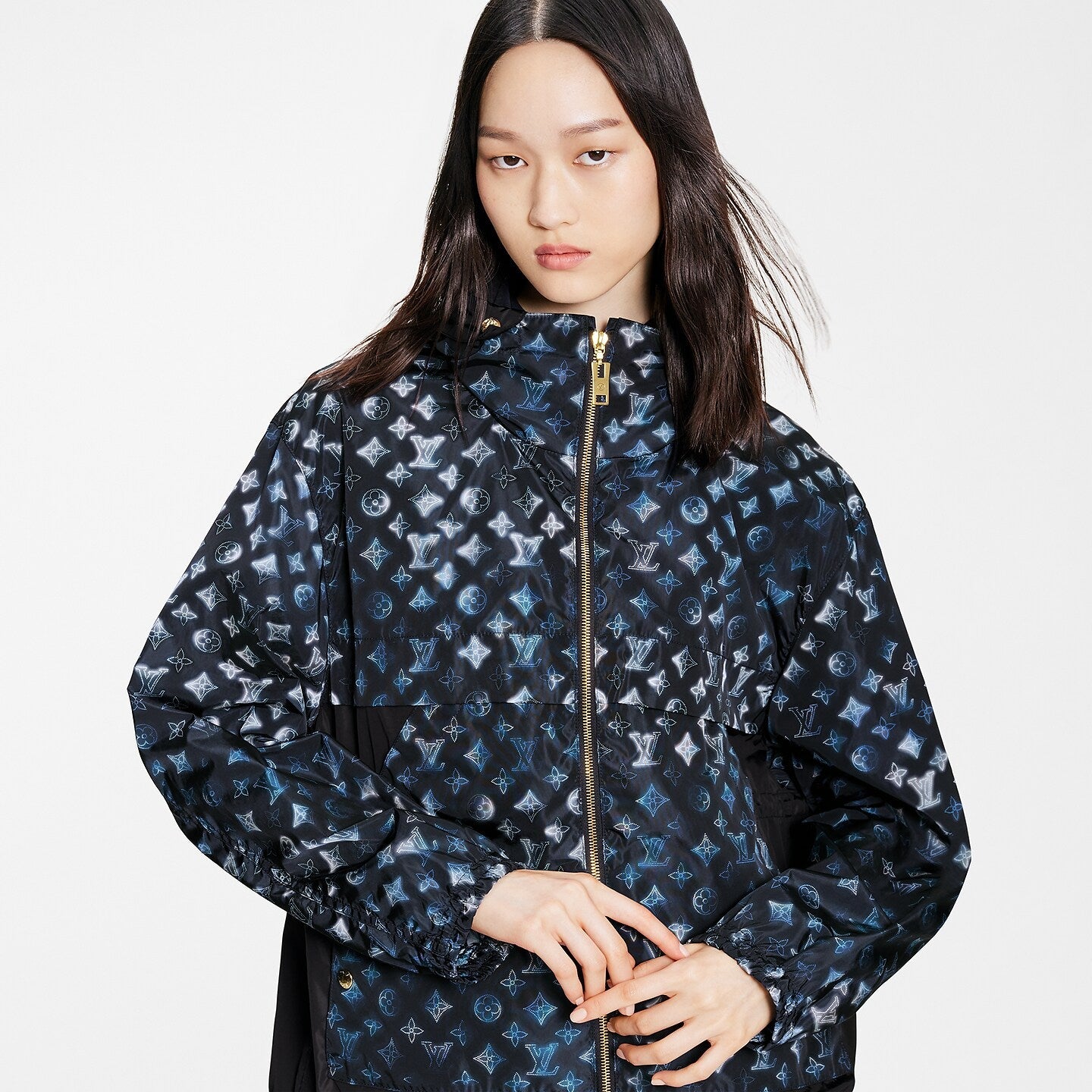 Louis Vuitton 'Mahina Monogram' Windbreaker Jacket - Women's 38