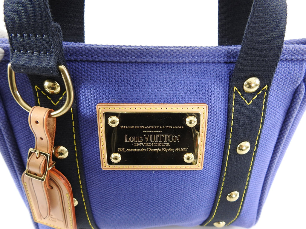 Louis Vuitton Blue Antigua Cabas PM Canvas Bag