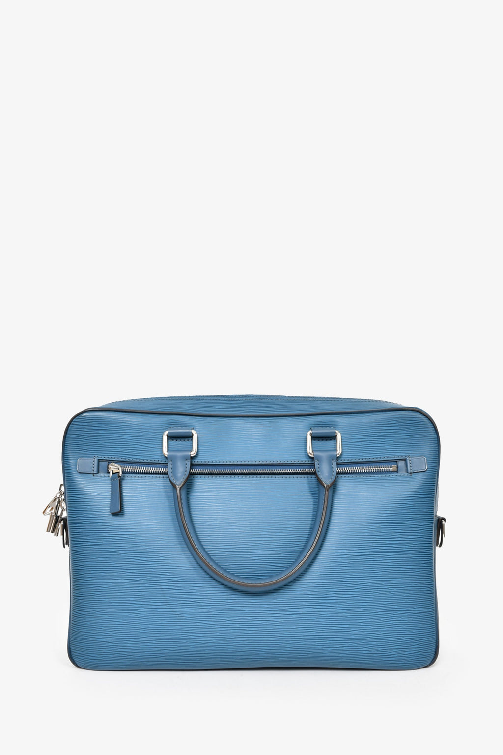 Louis Vuitton Blue Epi Leather 'Porte Documents' Briefcase w/ Strap