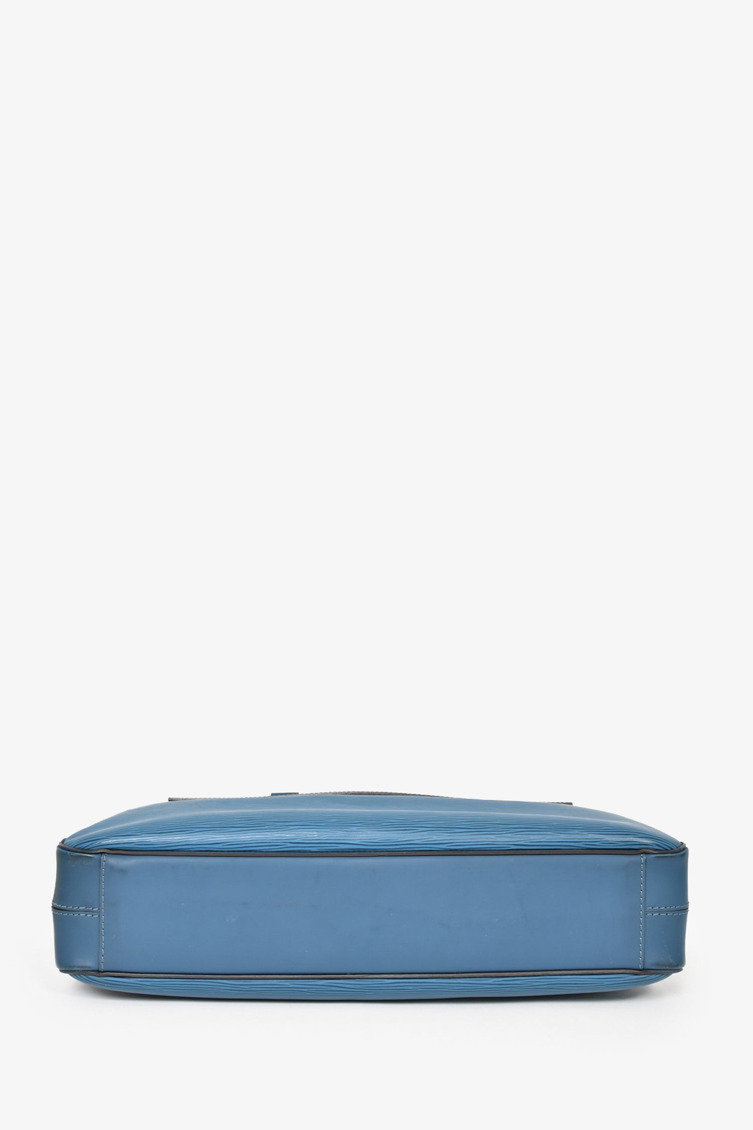 Louis Vuitton Blue Epi Leather 'Porte Documents' Briefcase w/ Strap