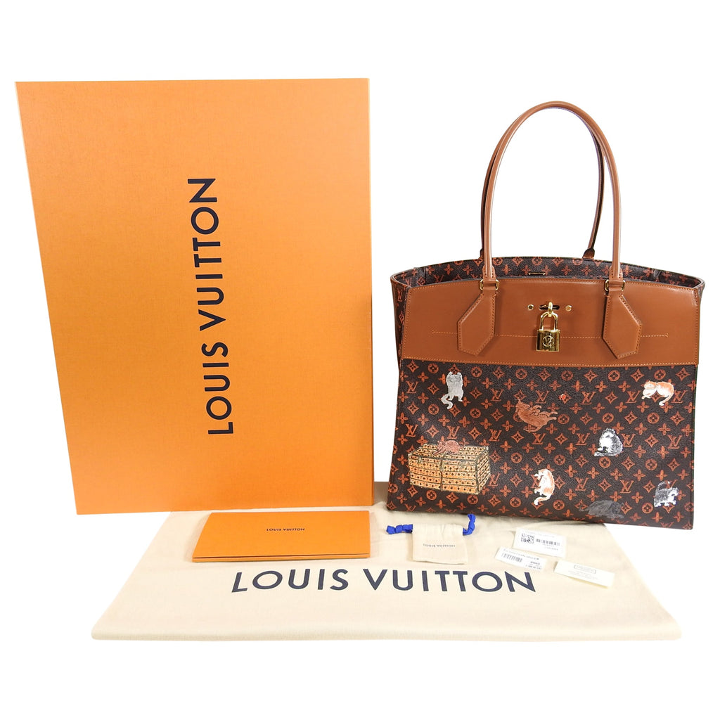 Louis Vuitton Limited Edition Catogram City Steamer Cabas XXL Bag
