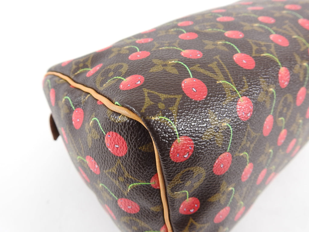 Louis Vuitton Limited Edition Murakami Cerises Cherry Monogram Speedy 25 Bag