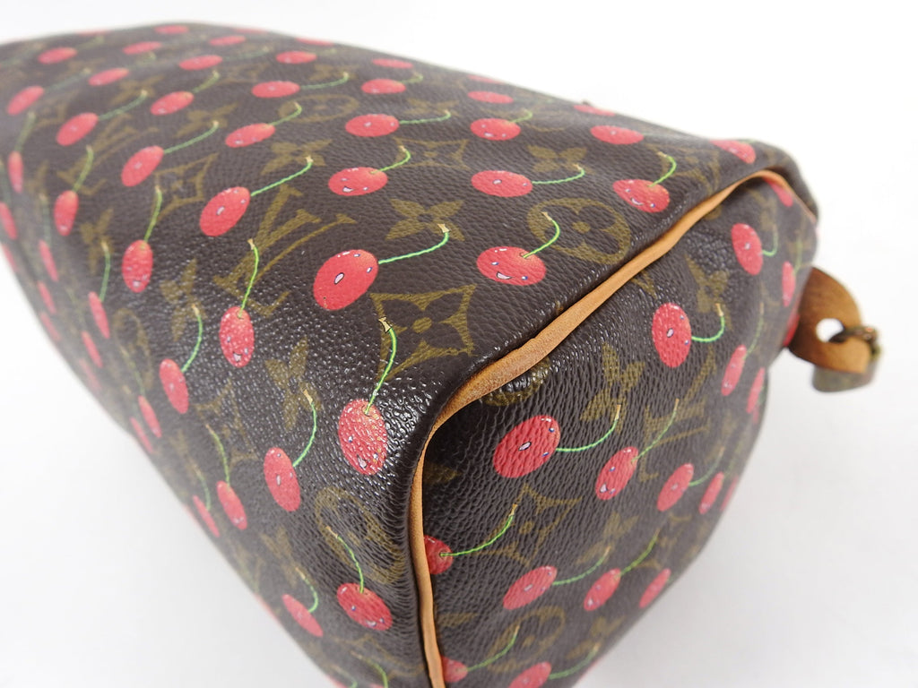 Louis Vuitton Limited Edition Murakami Cerises Cherry Monogram Speedy 25 Bag