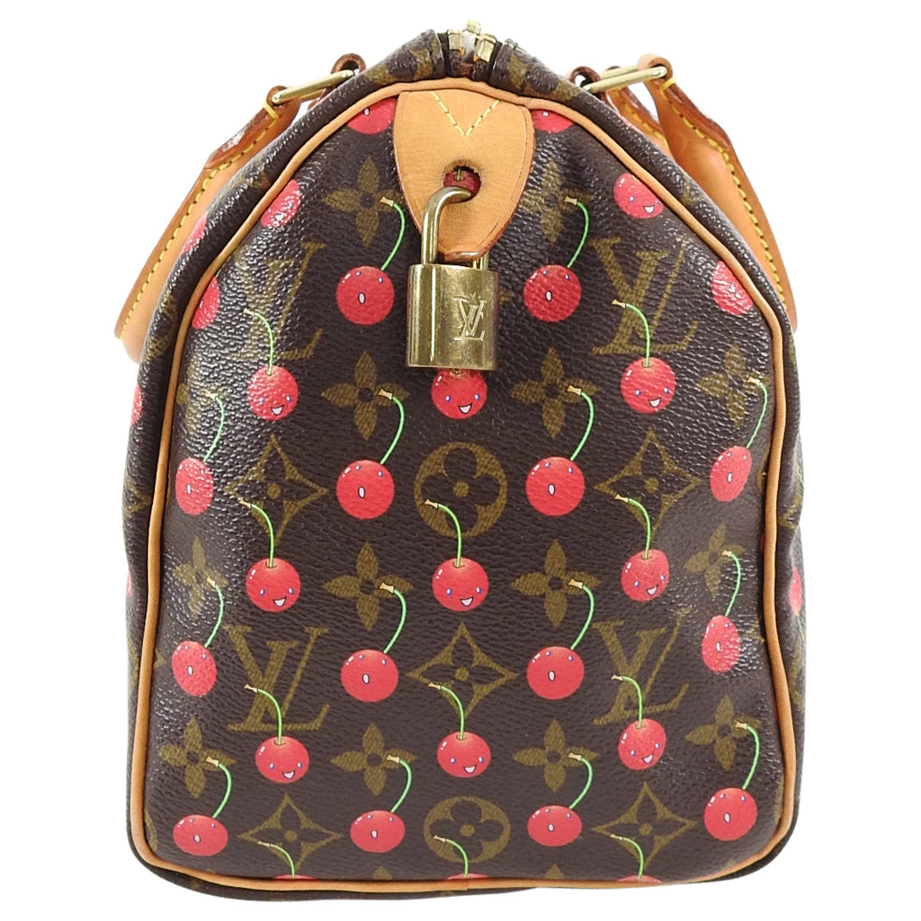 Louis Vuitton Limited Edition Murakami Cerises Cherry Monogram Speedy 25 Bag
