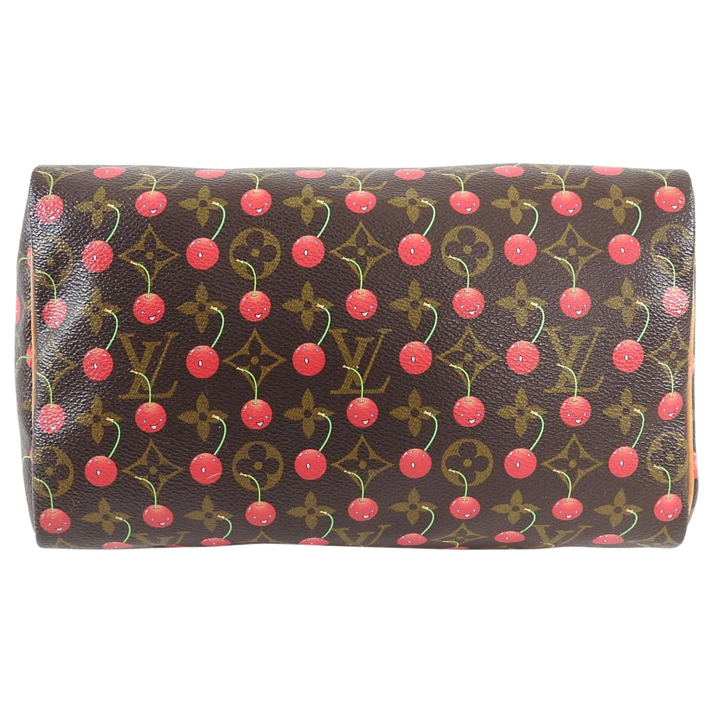 Louis Vuitton Limited Edition Murakami Cerises Cherry Monogram Speedy 25 Bag