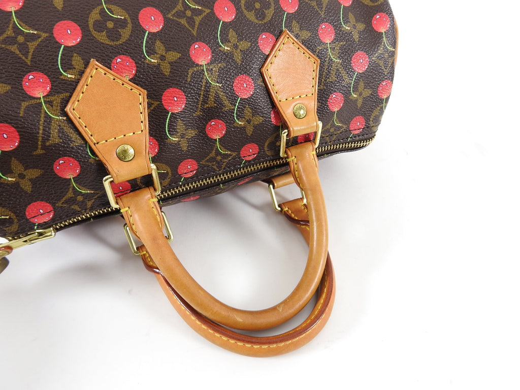 Louis Vuitton Limited Edition Murakami Cerises Cherry Monogram Speedy 25 Bag